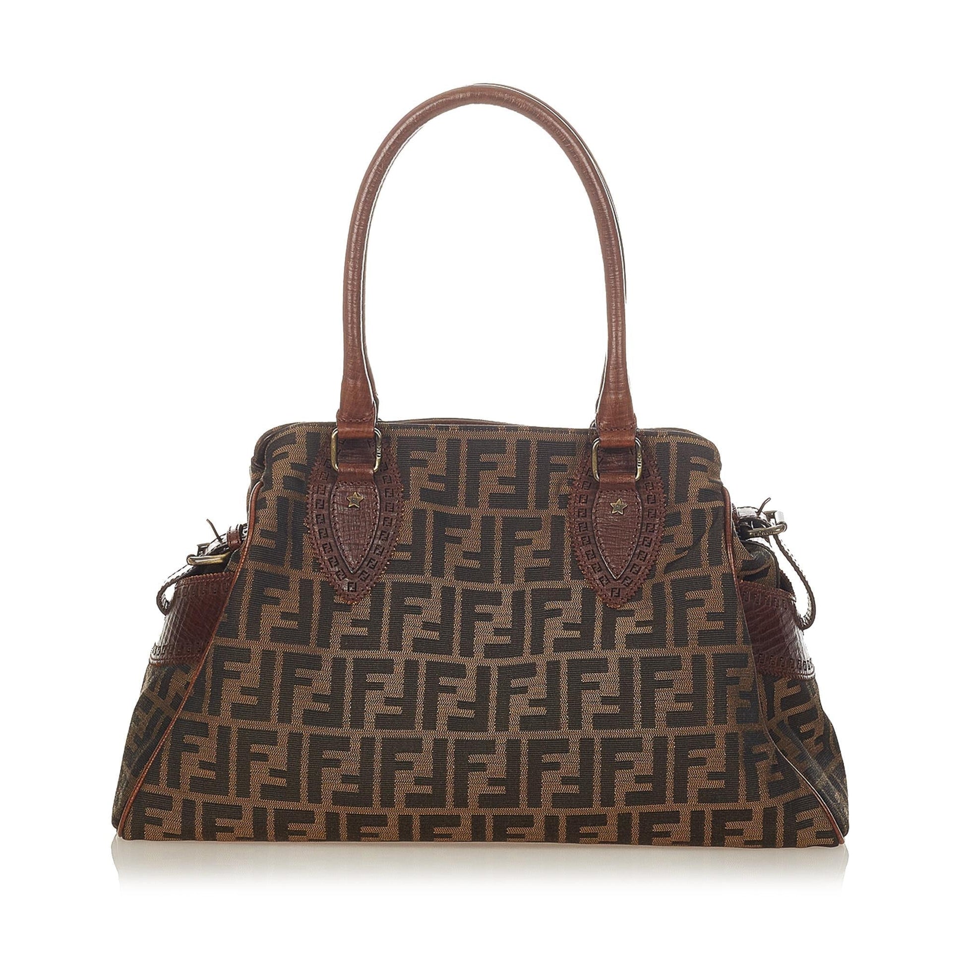 Fendi Zucca Etniko Shoulder Bag Shg Canvas Bag Shg 26424