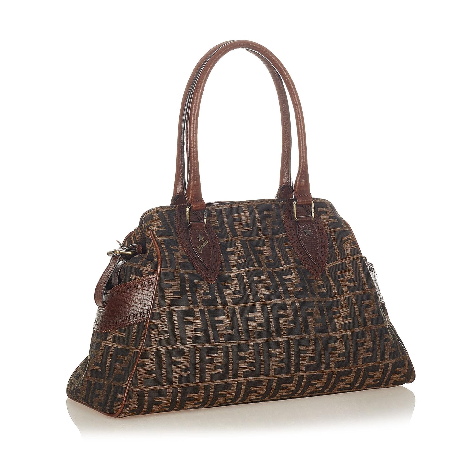 Fendi Zucca Etniko Shoulder Bag Shg Canvas Bag Shg 26424