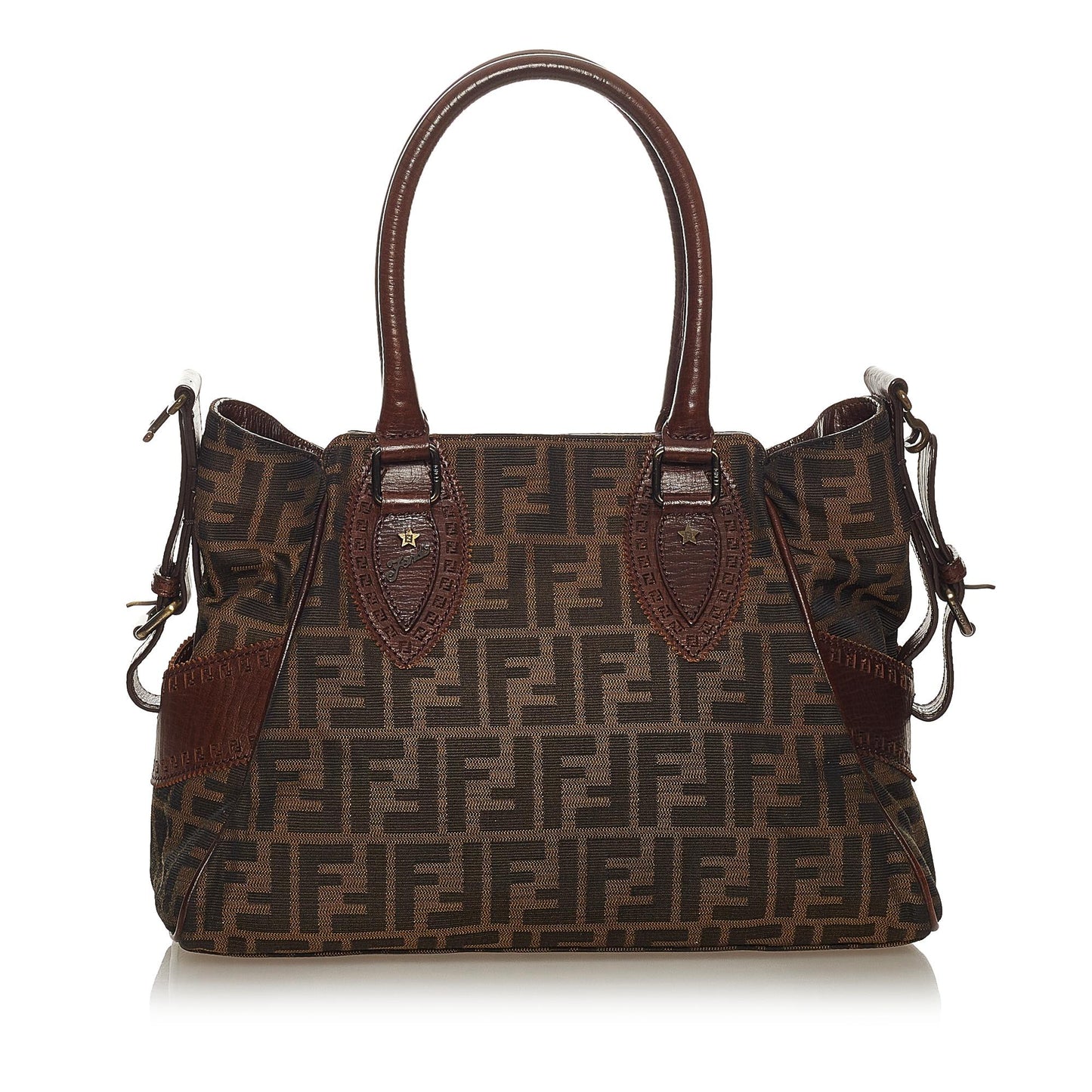 Fendi Zucca Etniko Shoulder Bag Shg Canvas Bag Shg 27464