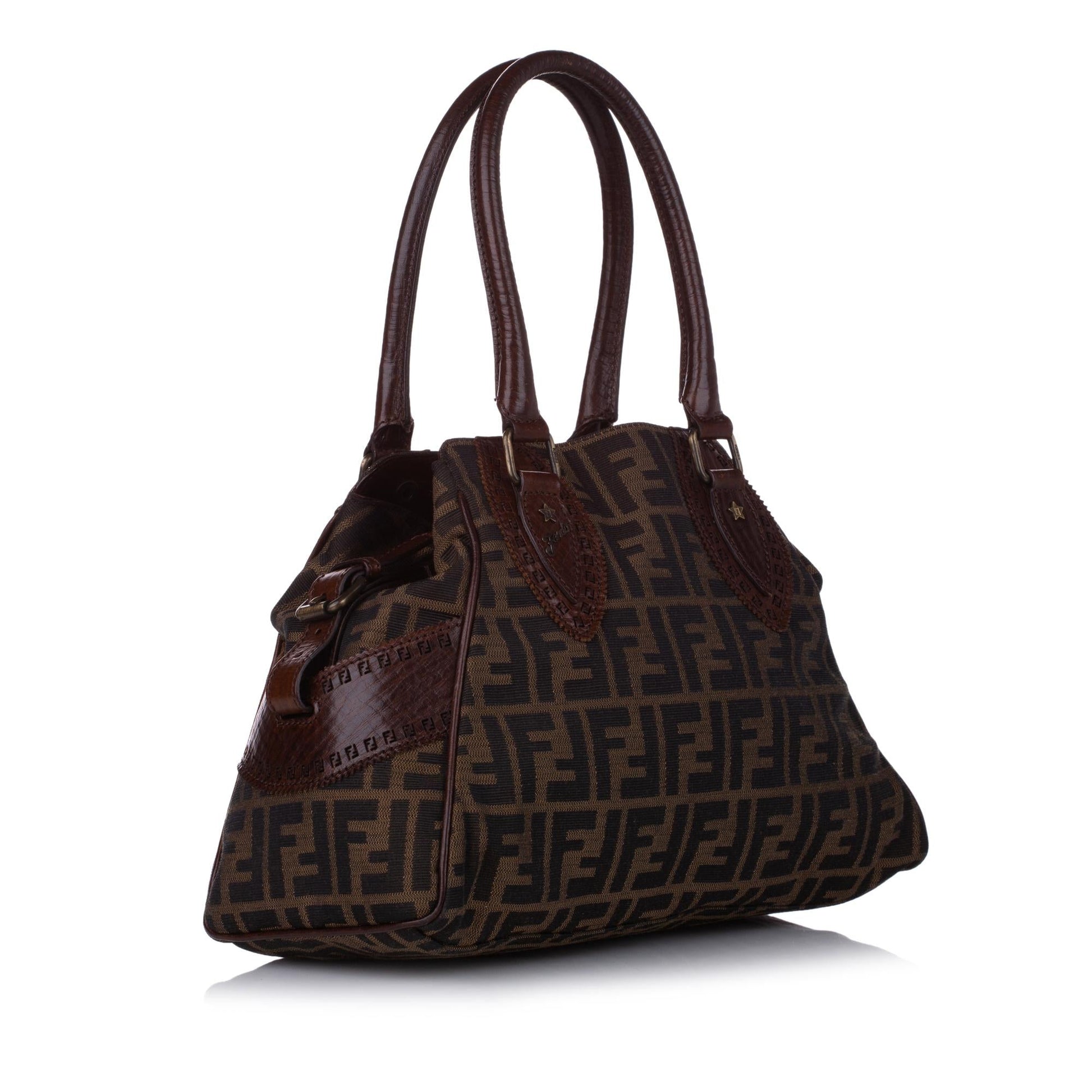 Fendi Zucca Etniko Shoulder Bag Shg Canvas Bag Shg 29436