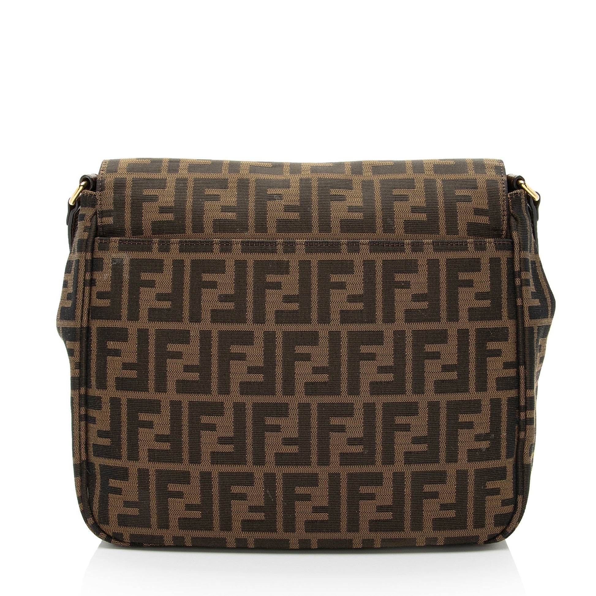 Fendi Zucca Messenger Flap Shoulder Bag