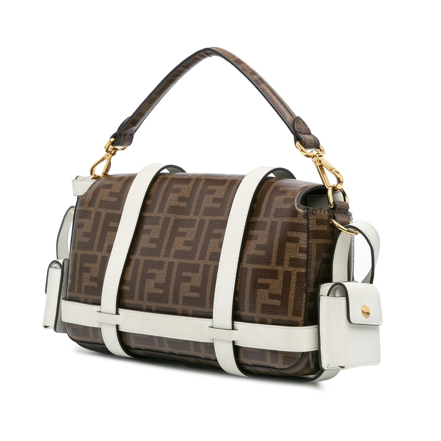 Fendi Zucca Glazed Fabric Cage Baguette Satchel Satchel Bag Cage Baguette Satchel
