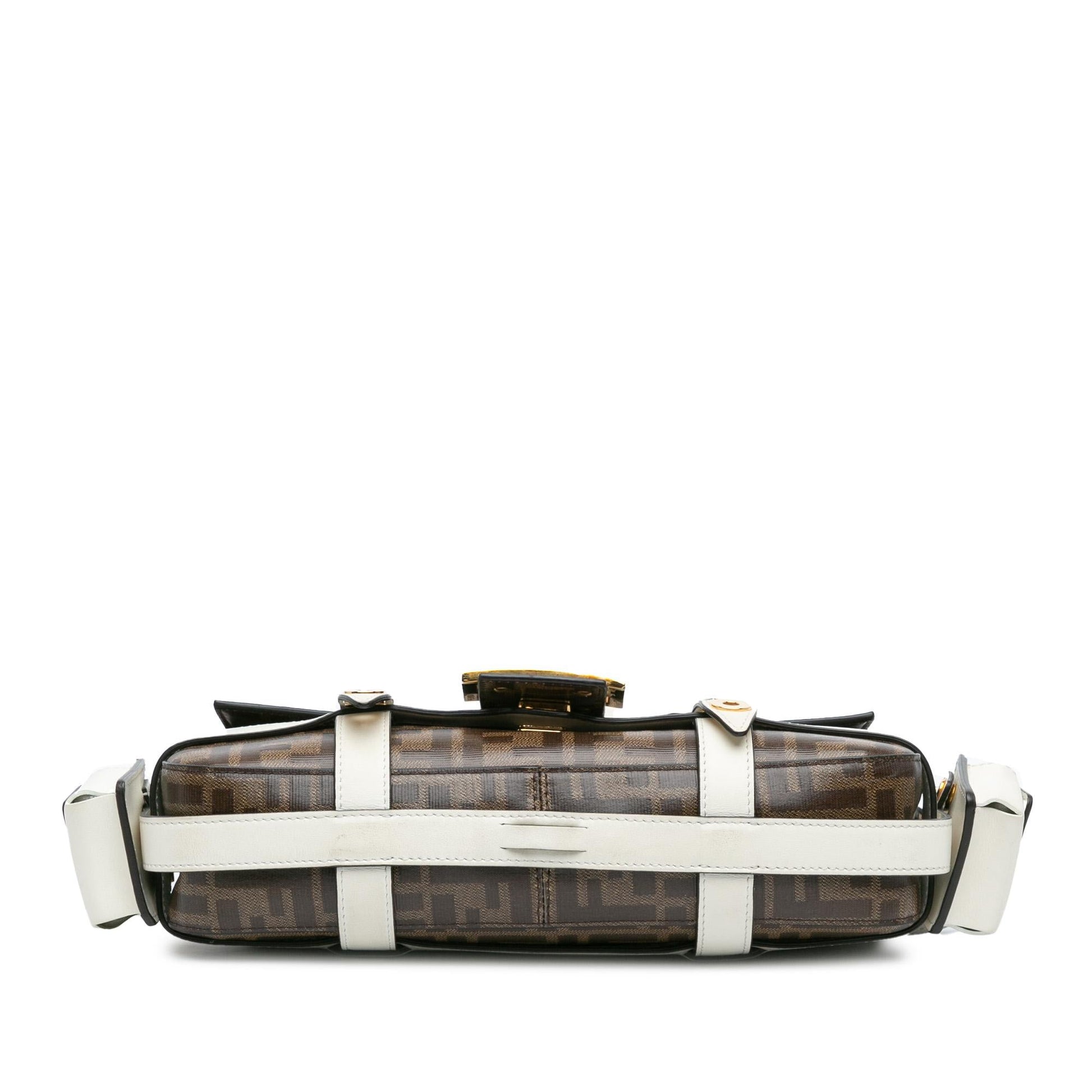 Fendi Zucca Glazed Fabric Cage Baguette Satchel Satchel Bag