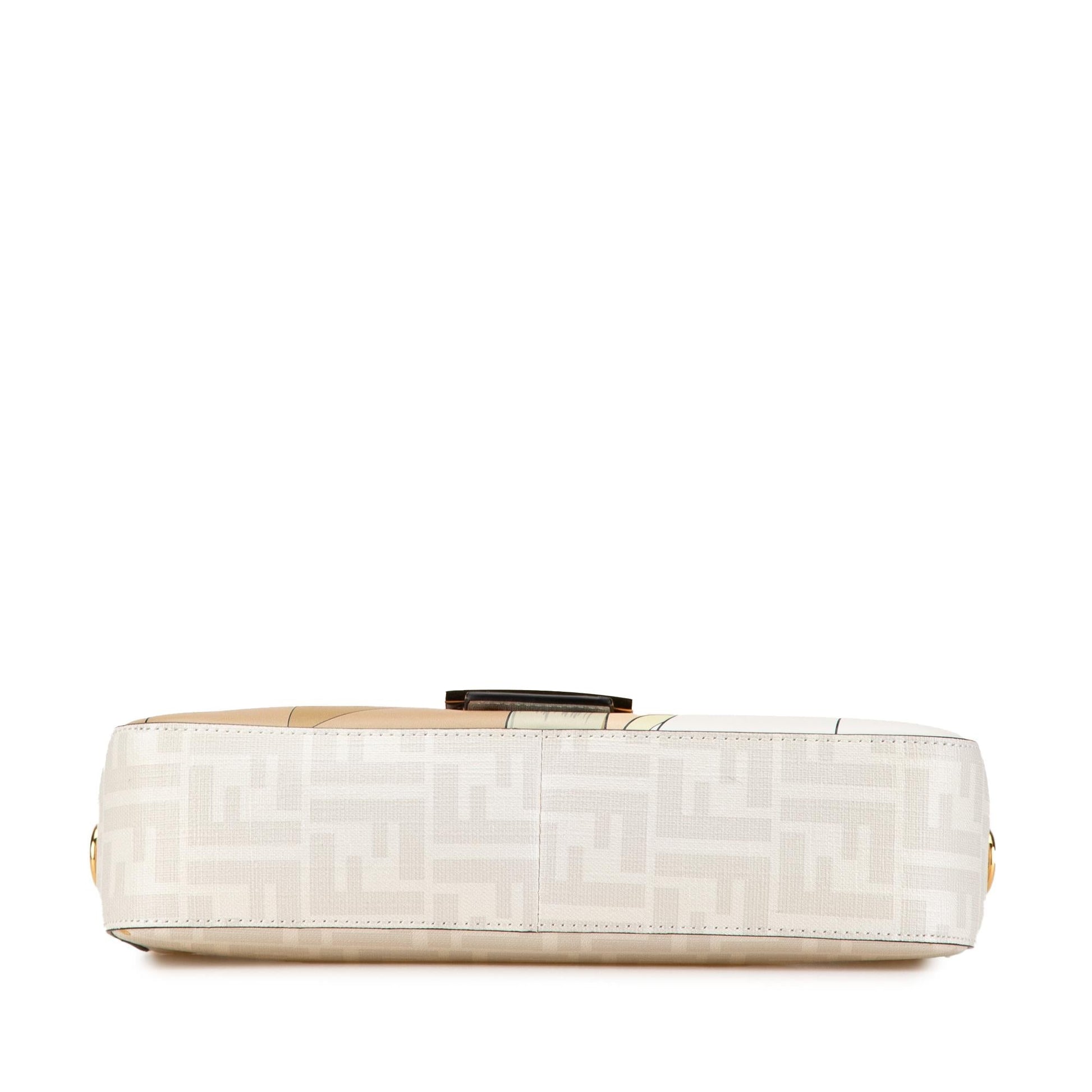 Fendi Zucca Graphic Print Coated Bikini Girls Baguette Satchel Canvas Satchel Bag Girls Baguette Satchel