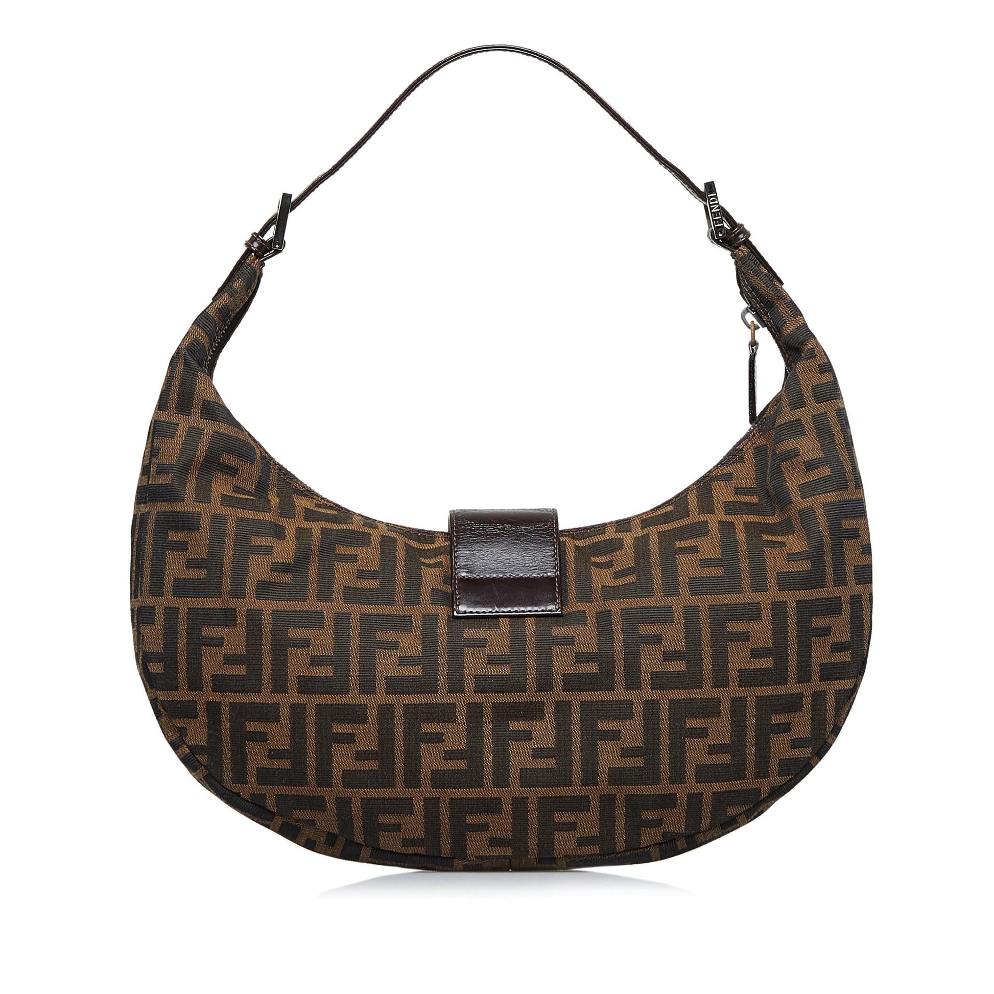Fendi Zucca Half Moon Hobo Shg Pnovm9 Shoulder Bag