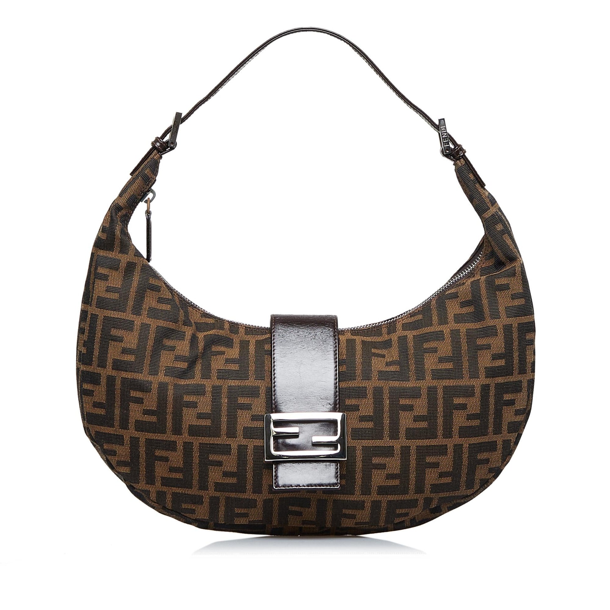 Fendi Zucca Half Moon Hobo Shg Pnovm9 Shoulder Bag