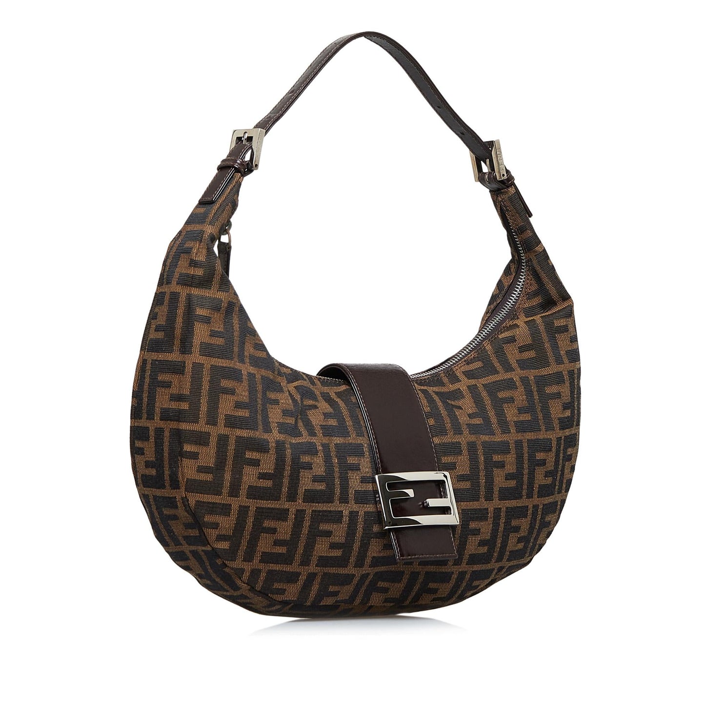 Fendi Zucca Half Moon Hobo Shg Pnovm9 Shoulder Bag