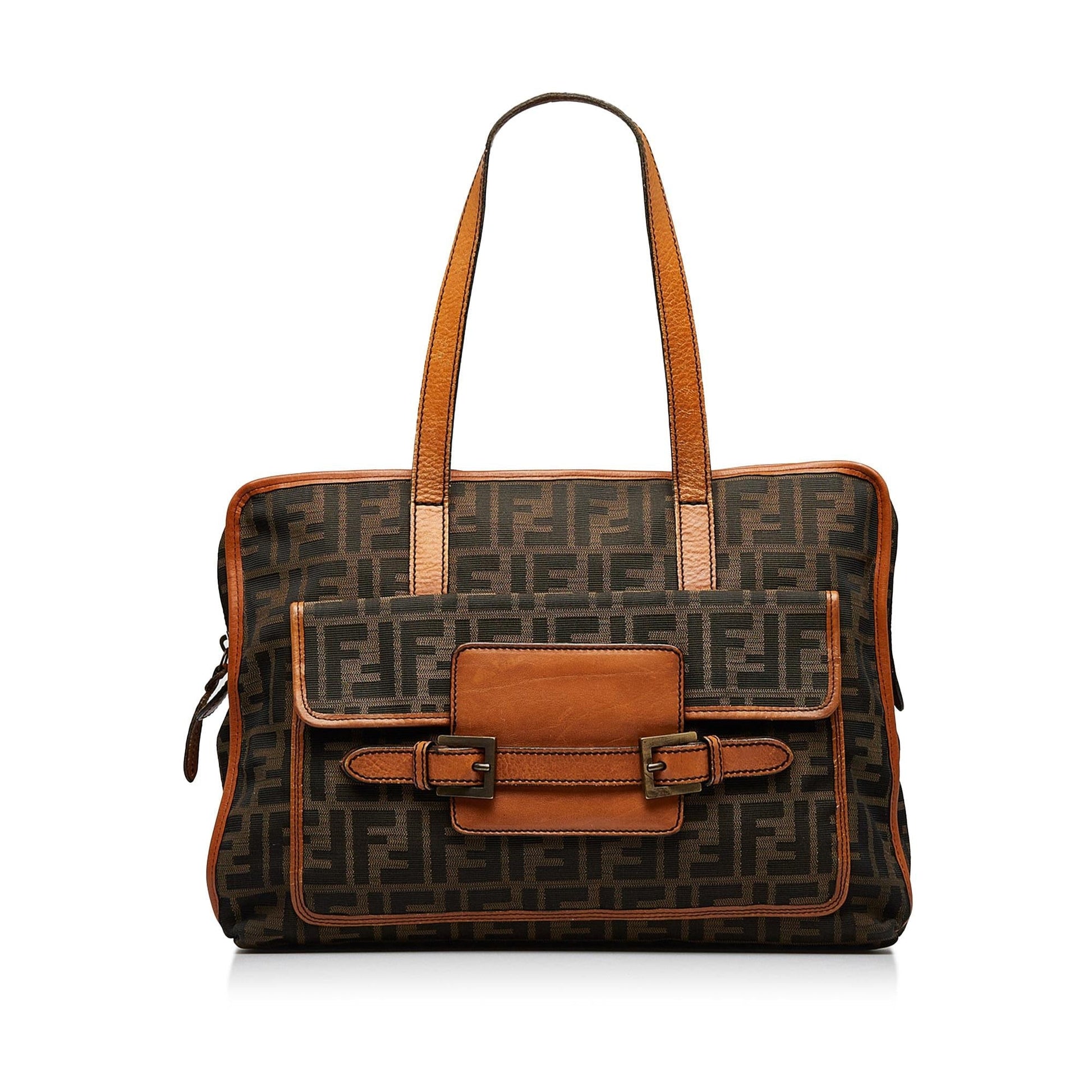 Fendi Zucca Handbag Shg Uxfusp Satchel Bag