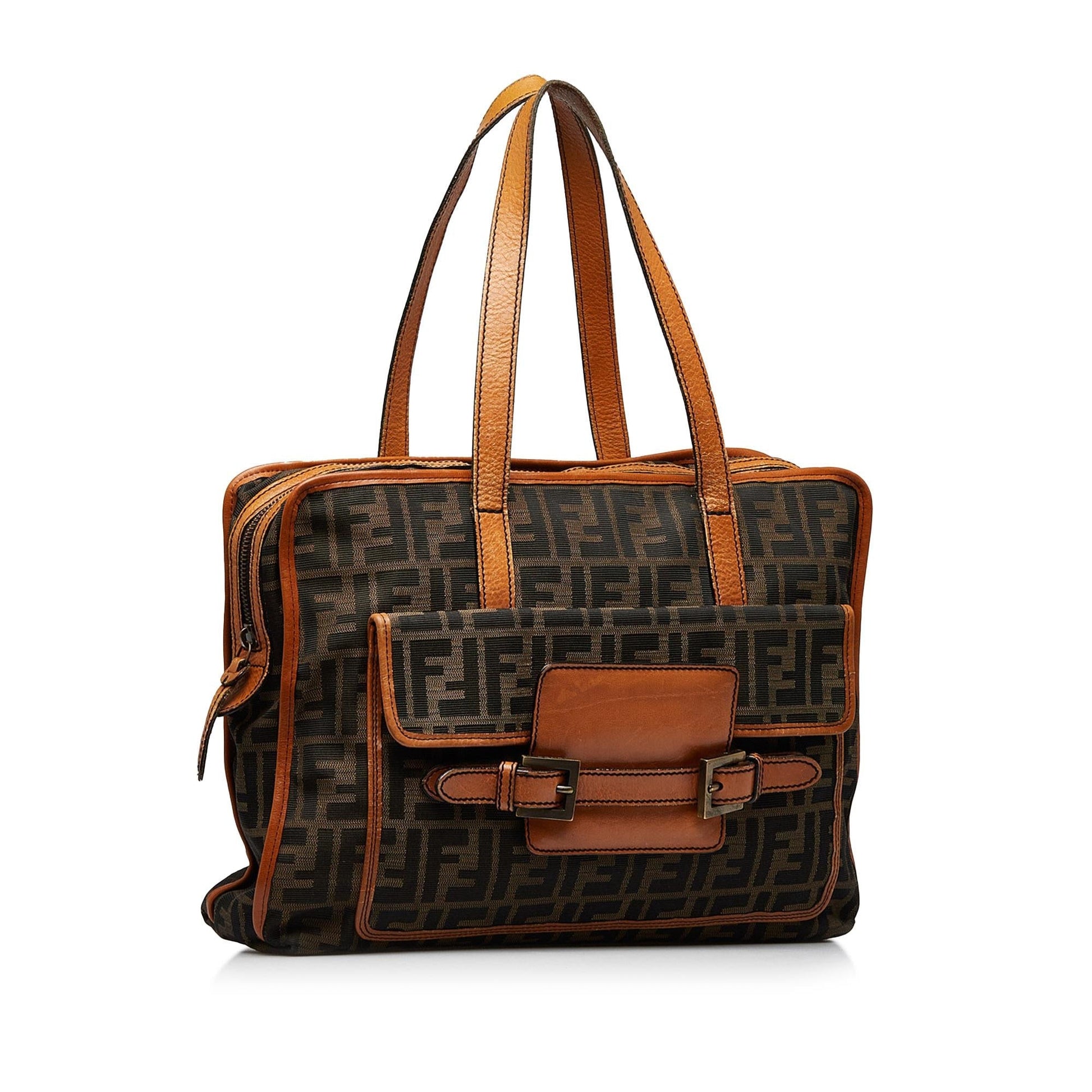 Fendi Zucca Handbag Shg Uxfusp Satchel Bag