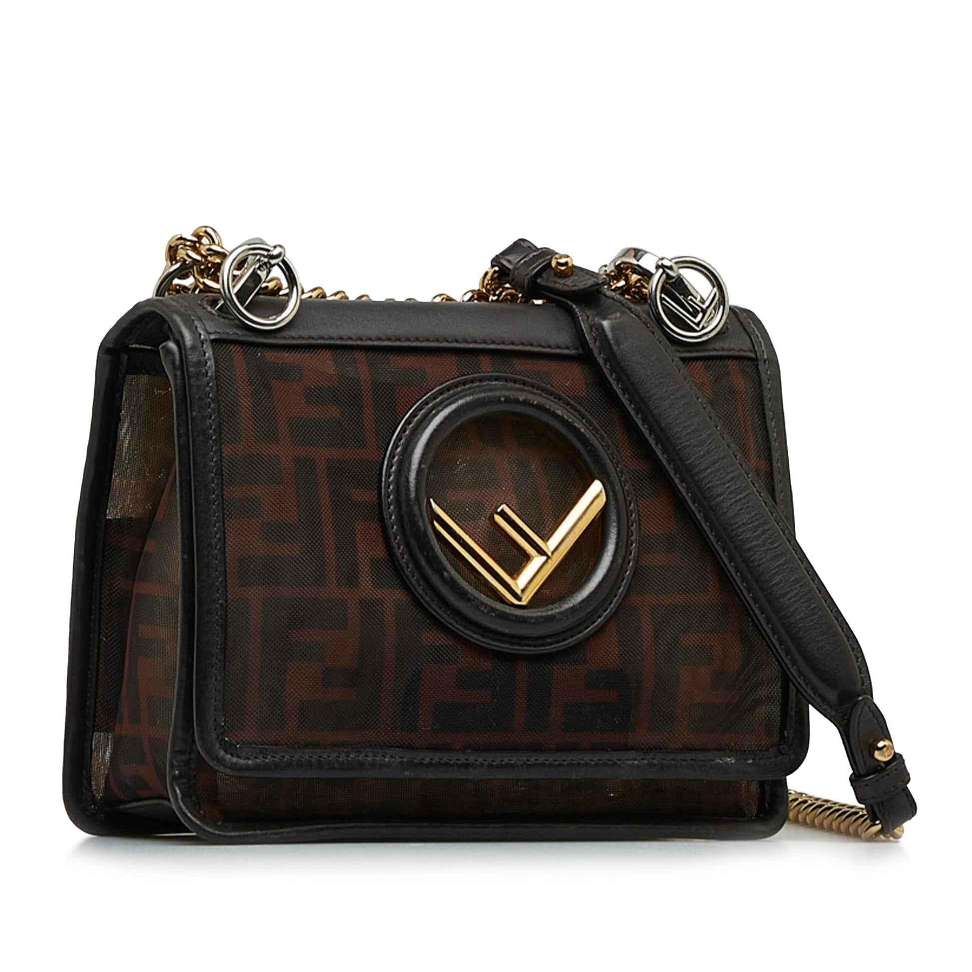 Fendi Zucca Kan Mesh Crossbody Bag Shg W2Jgtw