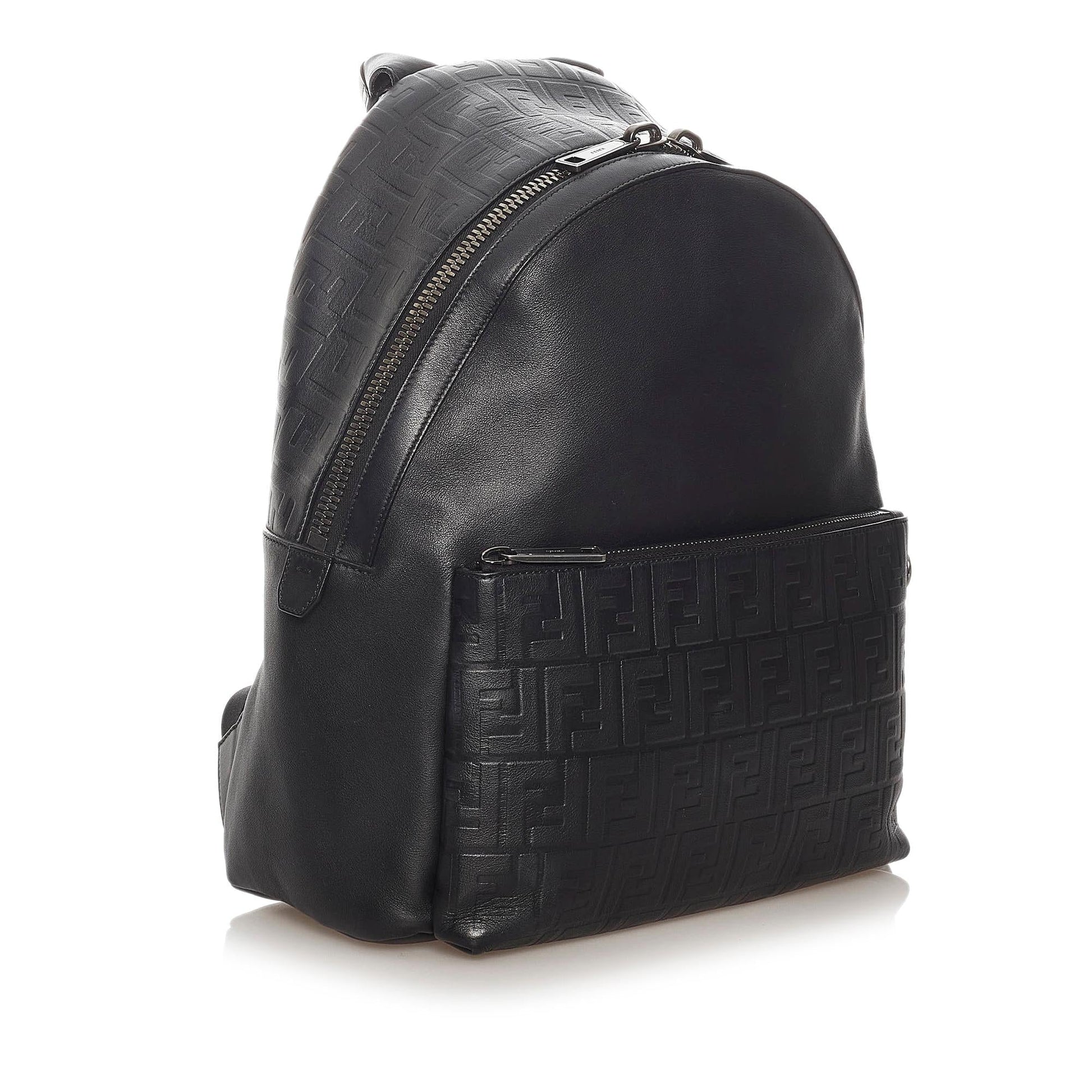 Fendi Zucca Backpack Shg Leather