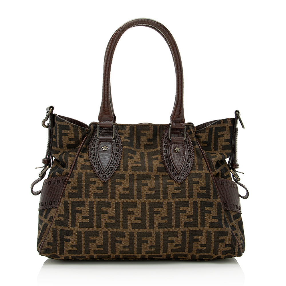 Fendi Zucca Du Jour Tote Shf Leather Small Tote Bag