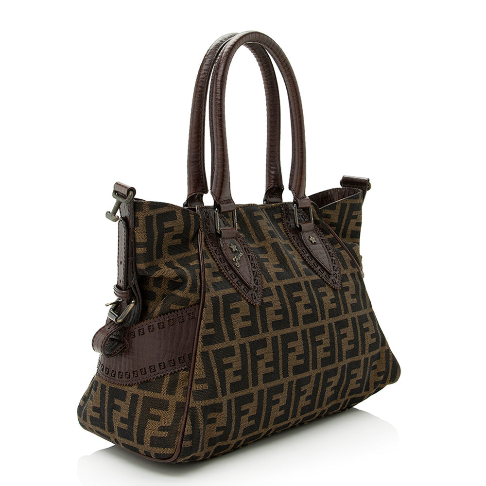 Fendi Zucca Du Jour Tote Shf Leather Small Tote Bag