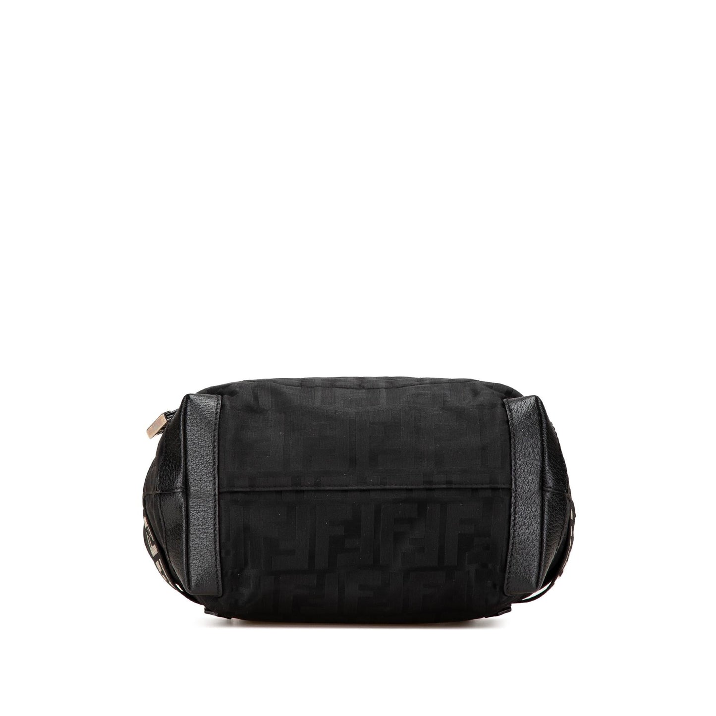 Fendi Zucca Code Handbag Nylon Zip Satchel Bag