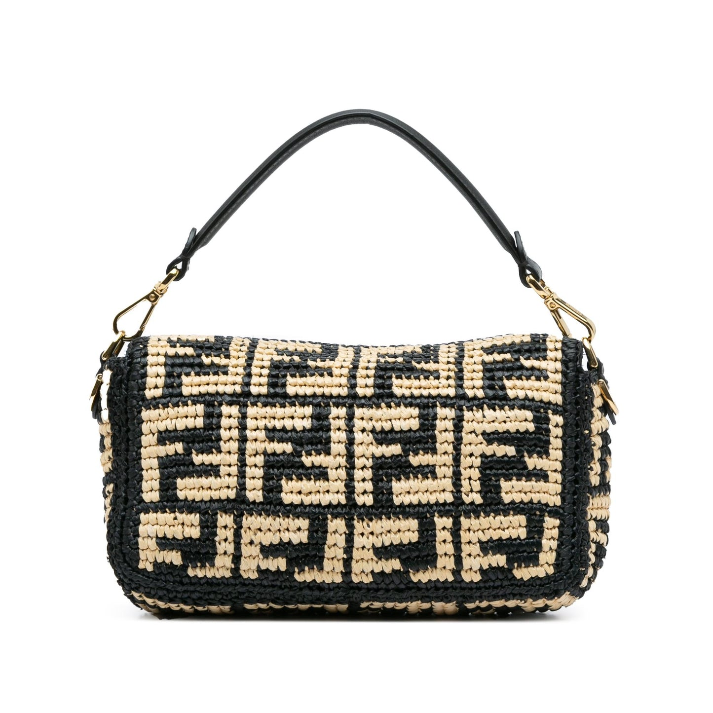 Fendi Zucca Baguette Satchel Shg Nnj0Yf Raffia Satchel Bag