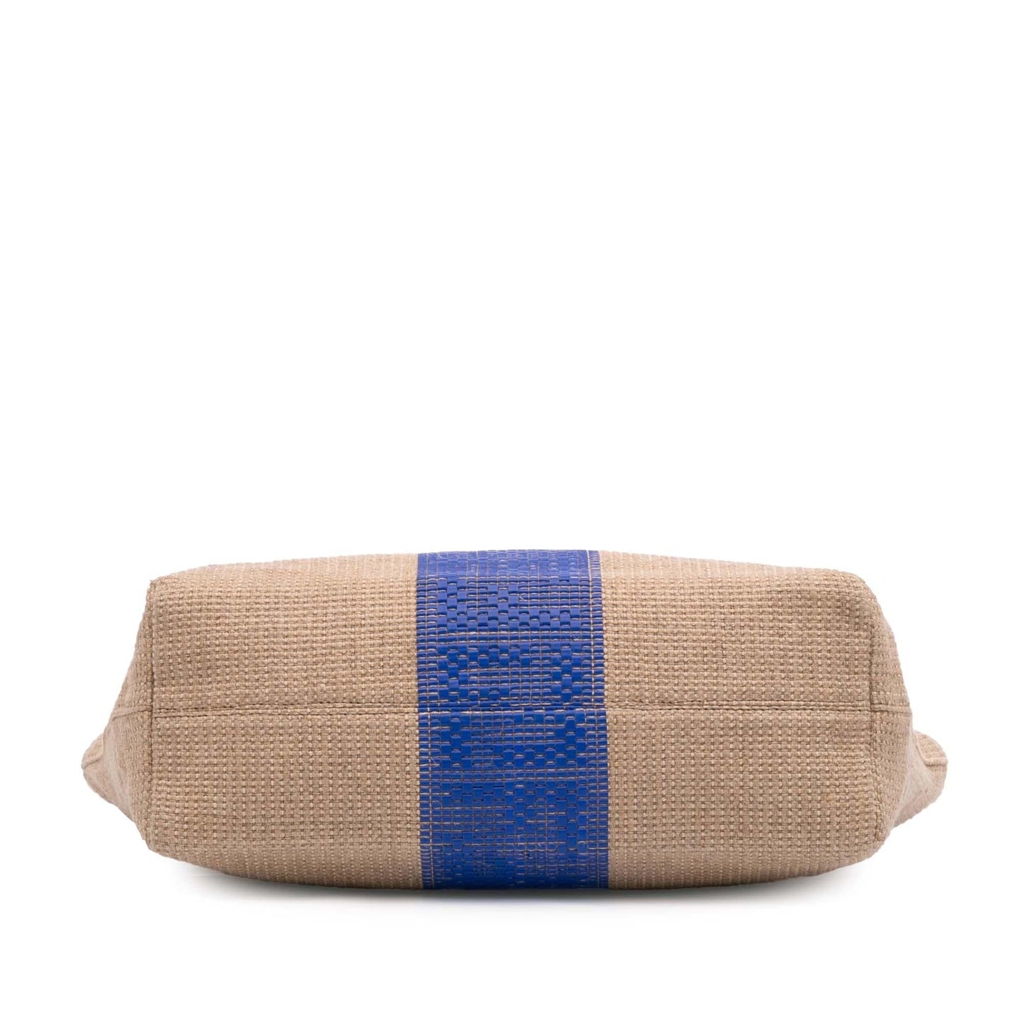 Fendi Zucca Roll Tote Raffia Tote Bag