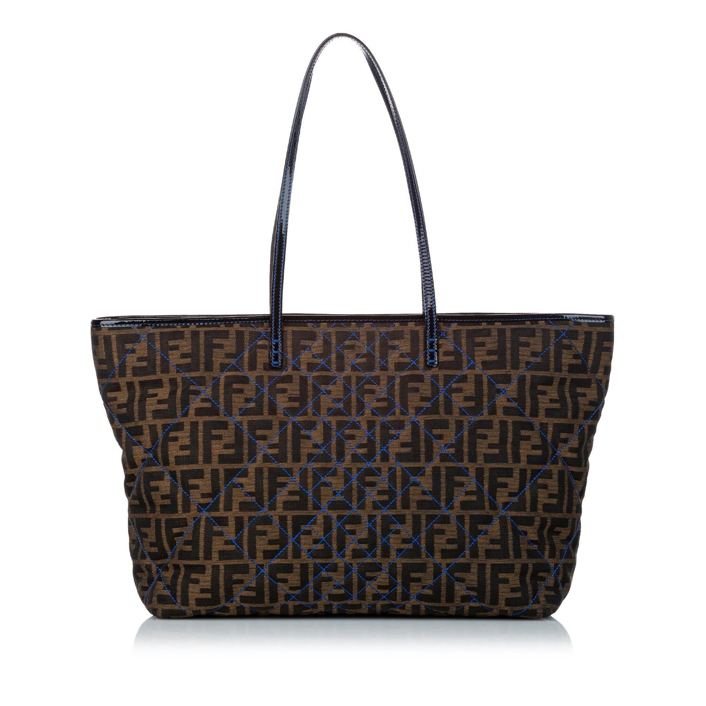 Fendi Zucca Roll Tote Bag Shg Canvas Quilted