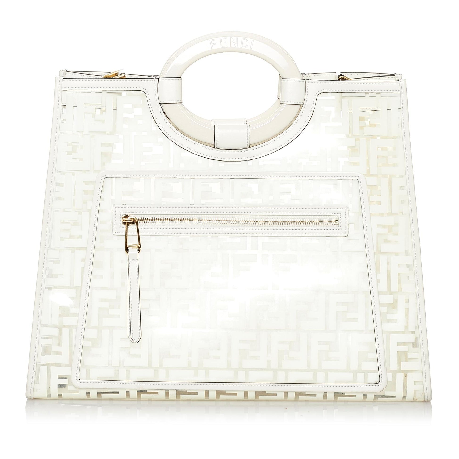 Fendi Zucca Runaway Shopper Satchel Shg Satchel Bag