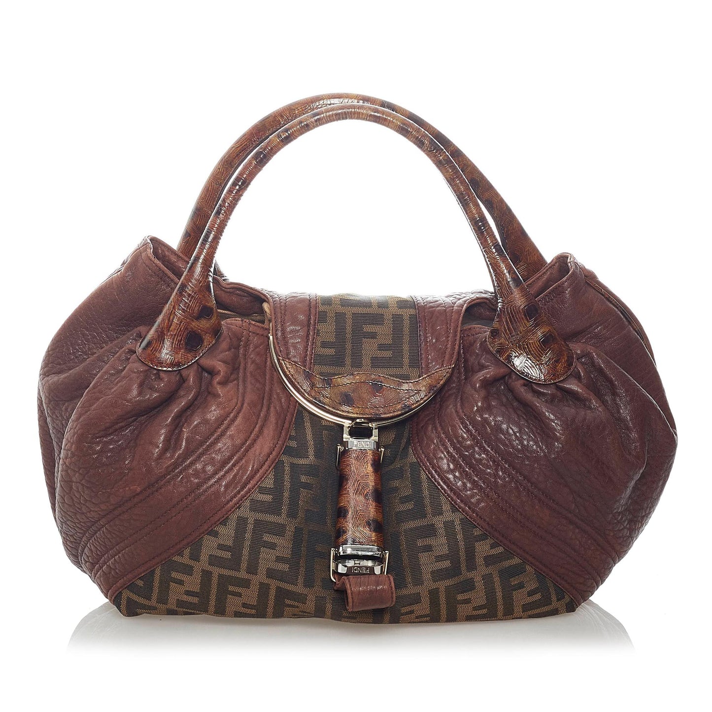 Fendi Zucca Spy Handbag Shg Canvas Satchel Bag Handbag Shg 31897