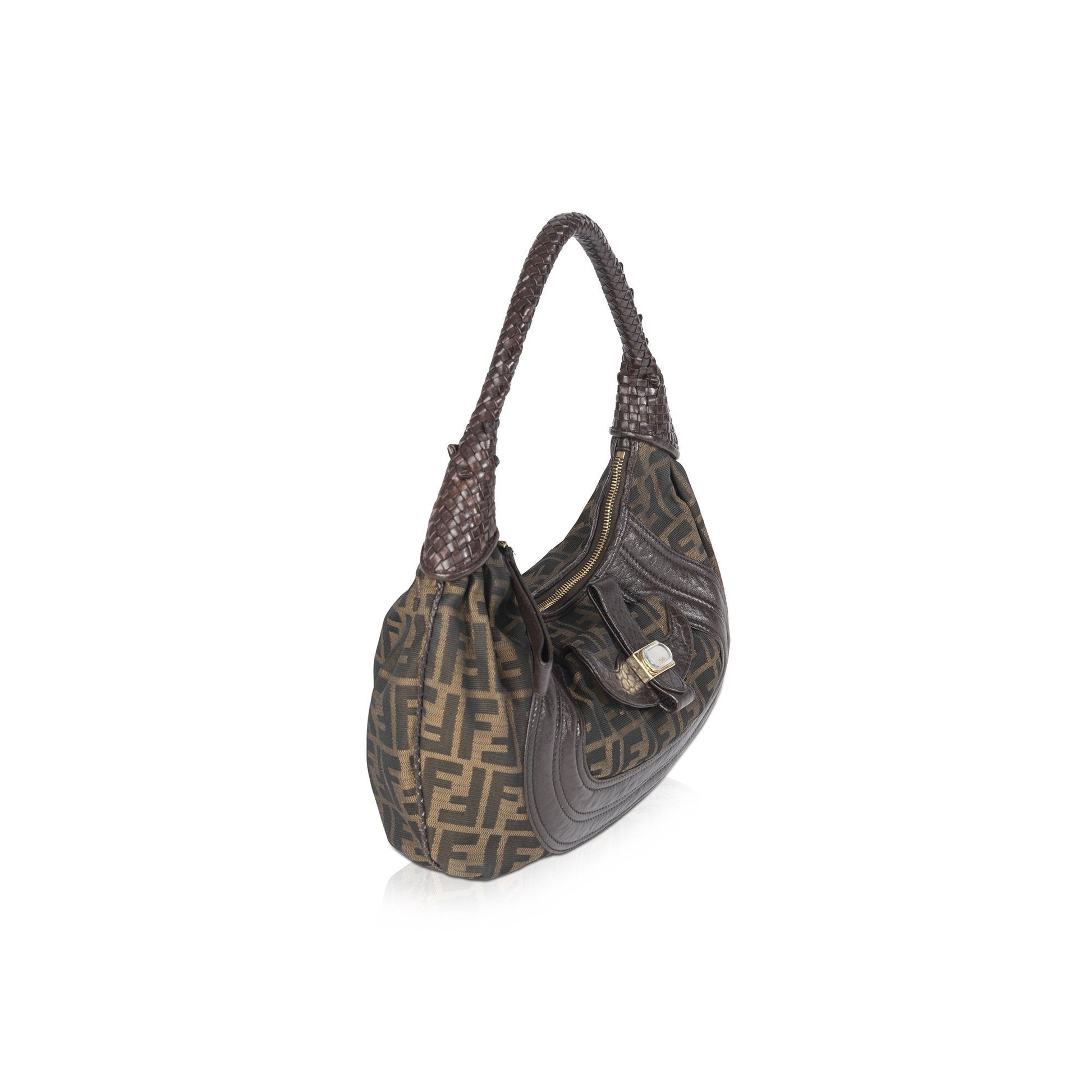 Fendi Zucca Spy Hobo Travel Bag