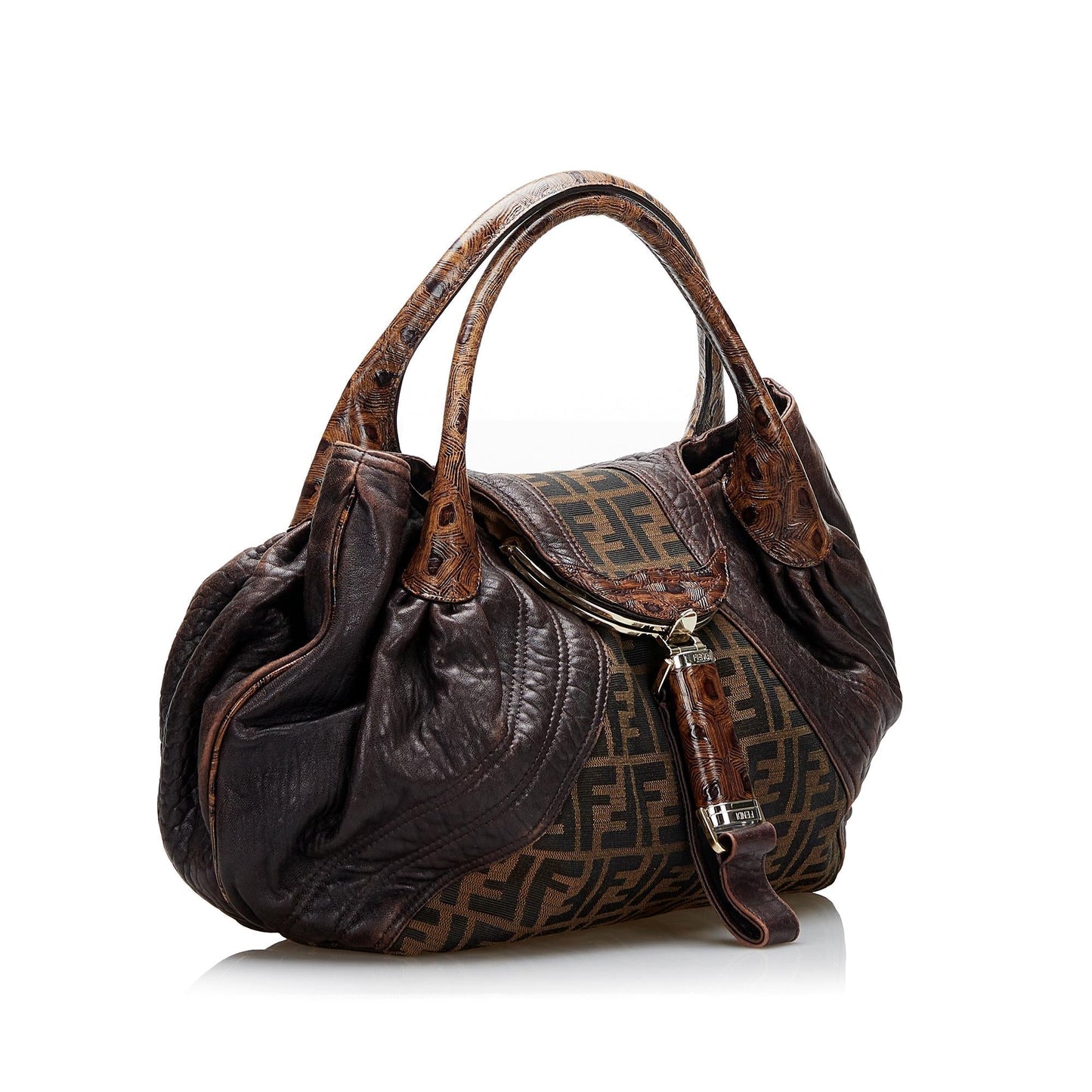 Fendi Zucca Spy Shg Dniepi Shoulder Bag