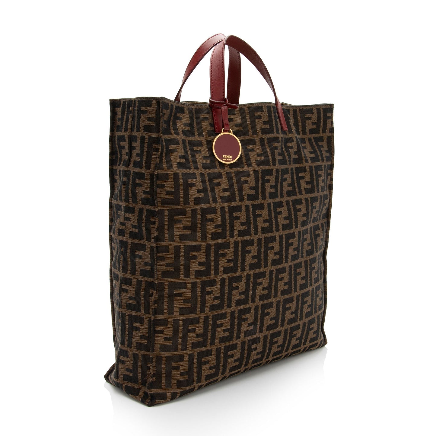 Fendi Zucca Tall Shopping Tote Shf Ldblnl Tote Bag