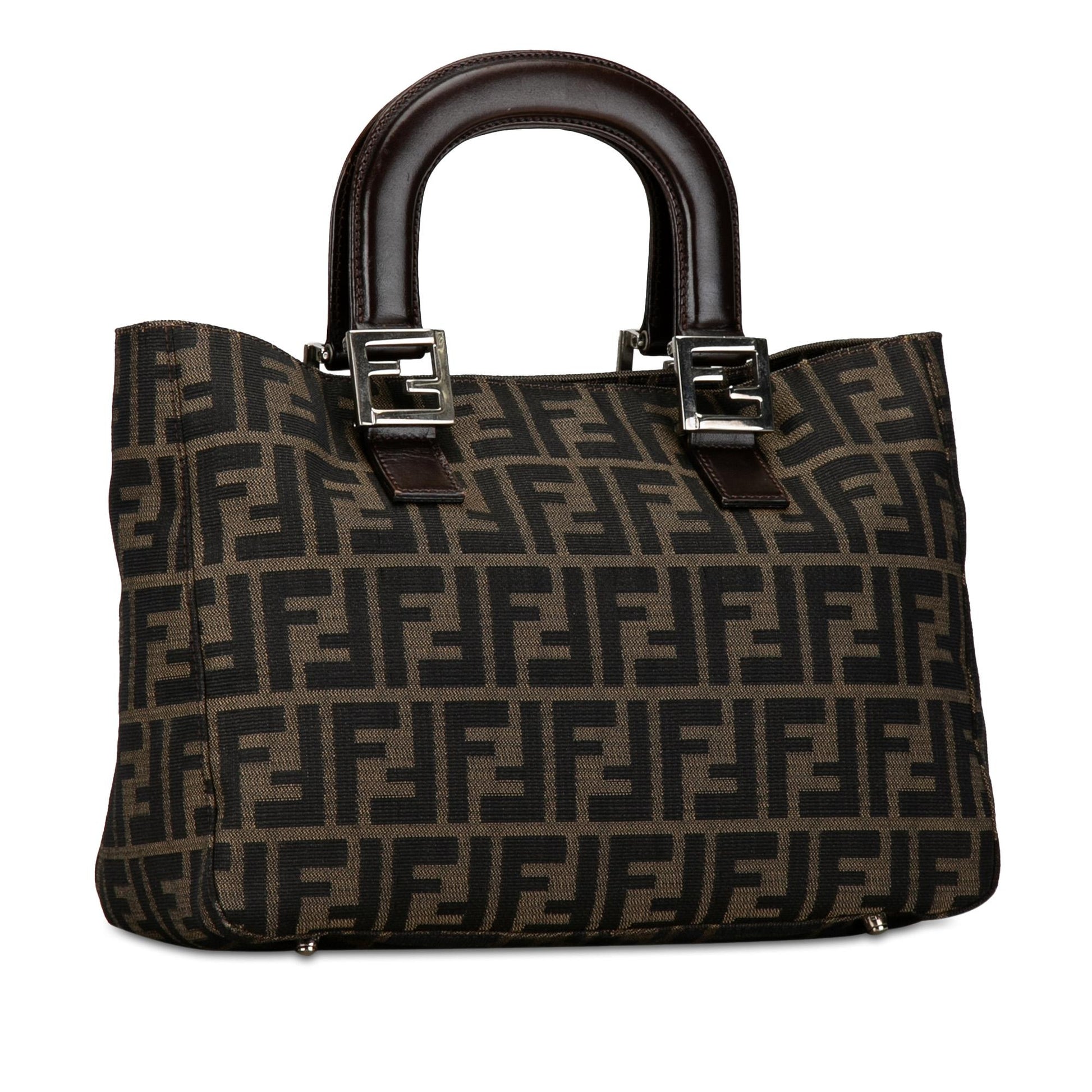 Fendi Zucca Twins Handbag Shg Ogbi0G Canvas Satchel Bag