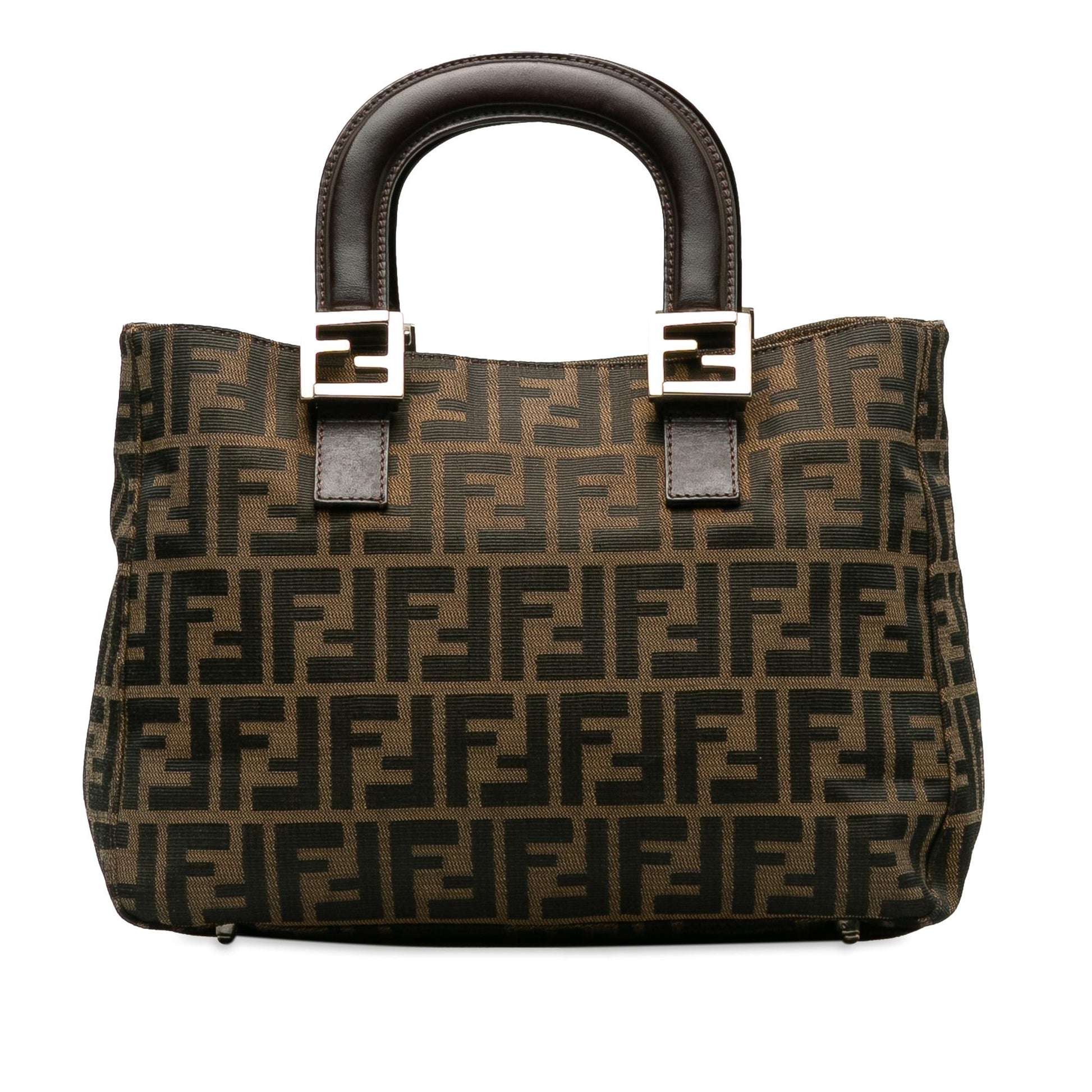 Fendi Zucca Twins Handbag Shg Qodjiu Satchel Bag