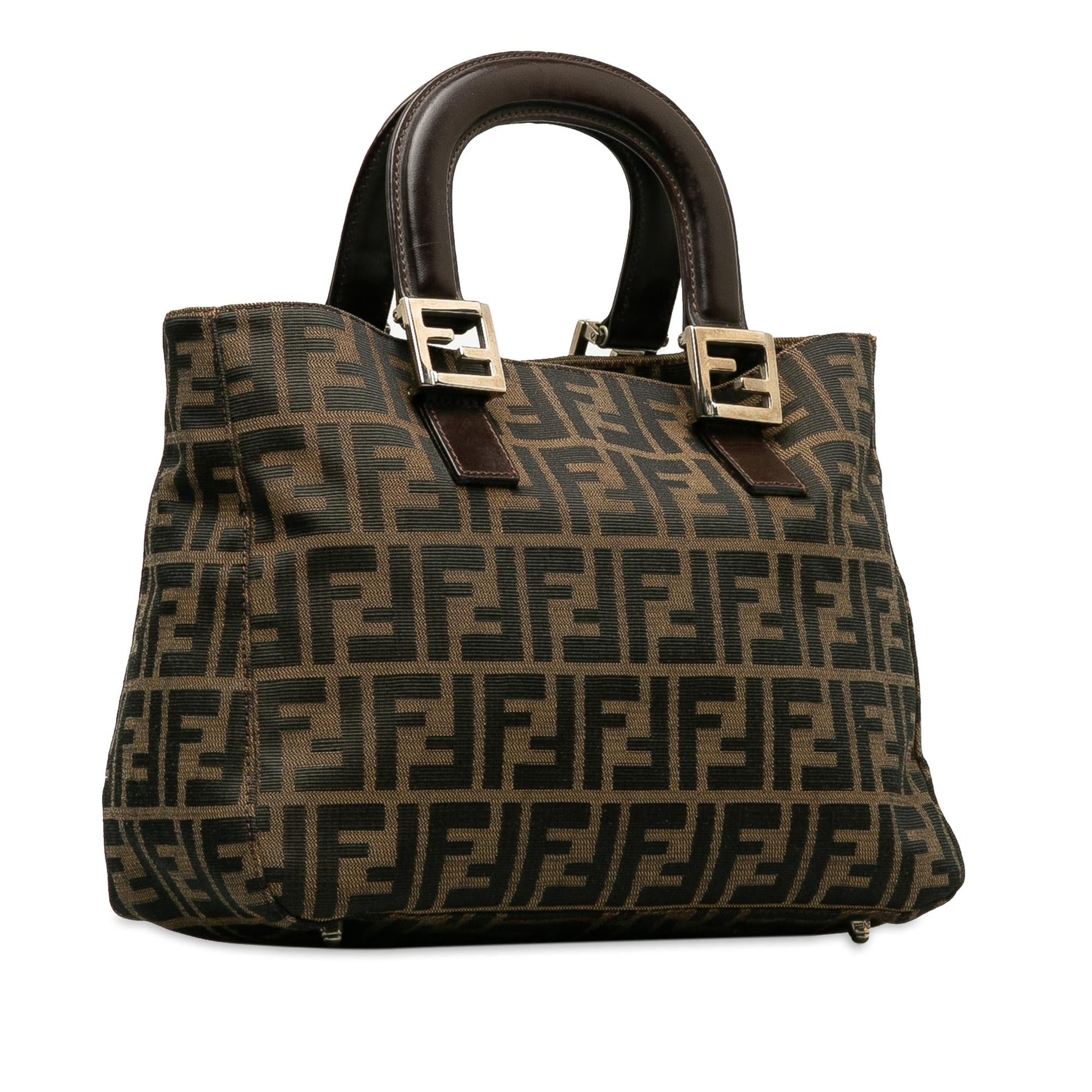 Fendi Zucca Twins Handbag Shg Qodjiu Satchel Bag