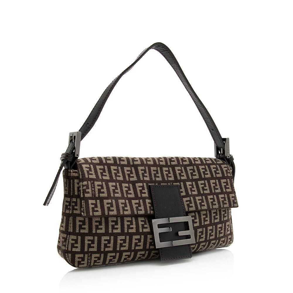 Fendi Zucchino Baguette Shoulder Bag Shf