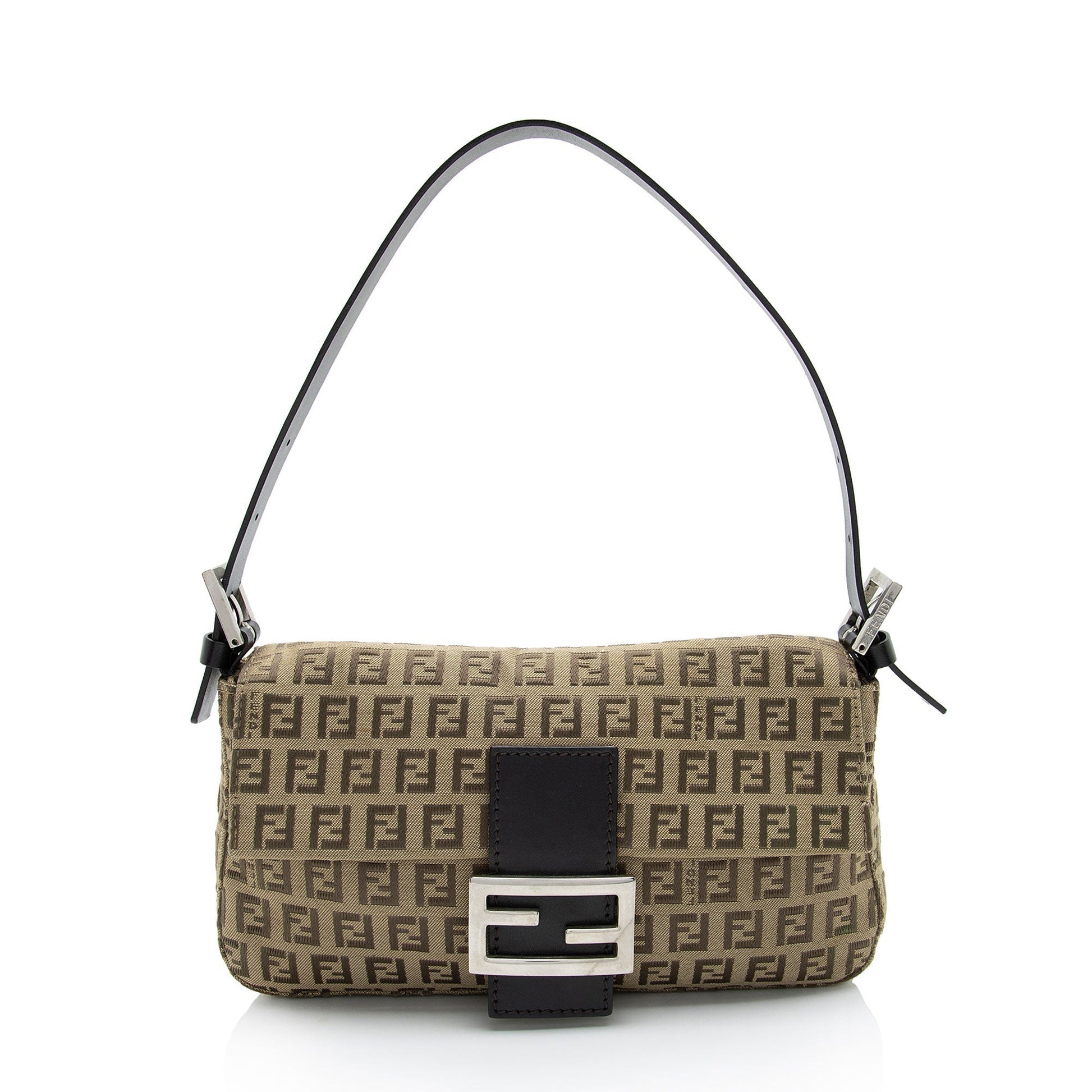 Fendi Zucchino Baguette Shoulder Bag Shf Cdp0Vz
