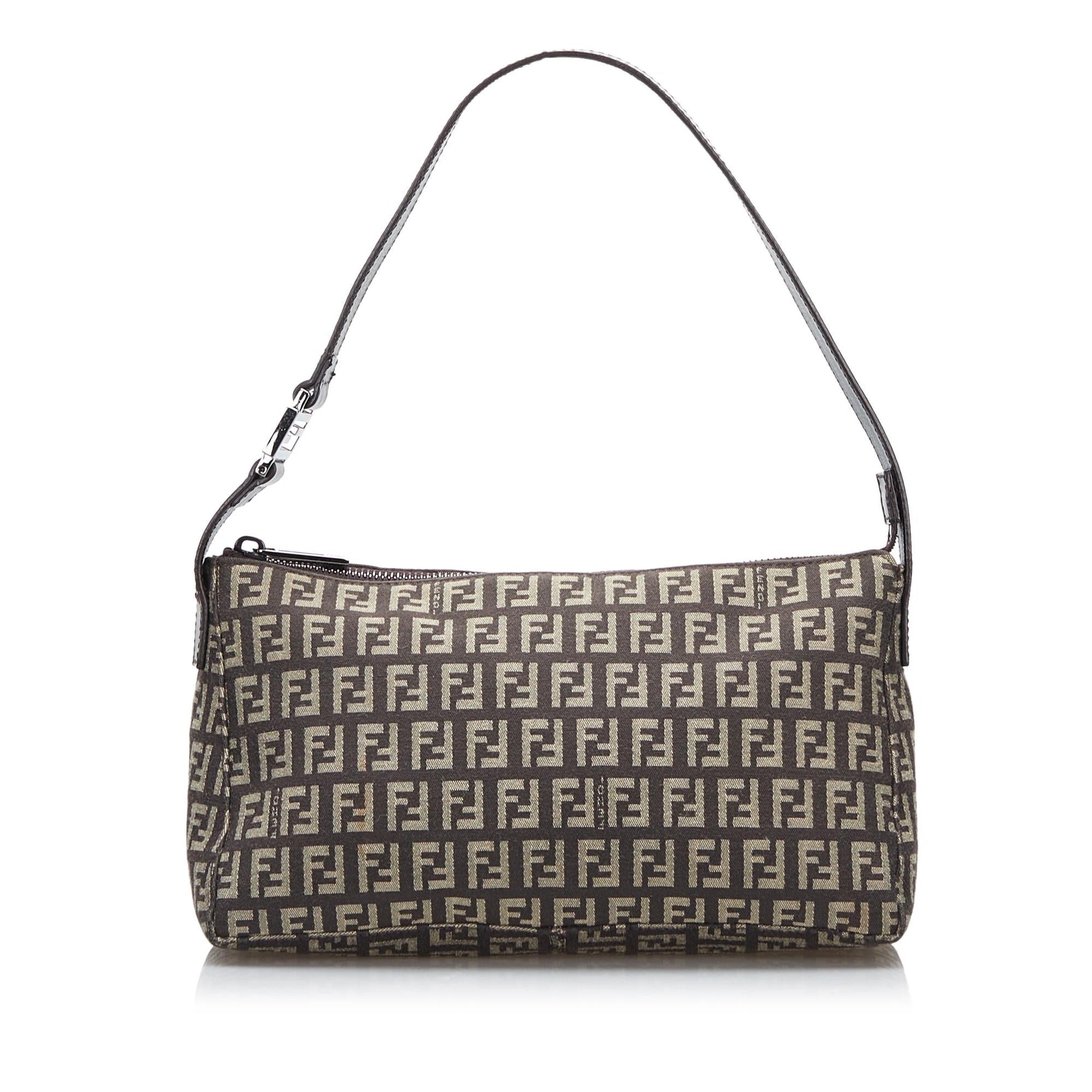 Fendi Zucchino Baguette Shg Handbag Shoulder Bag
