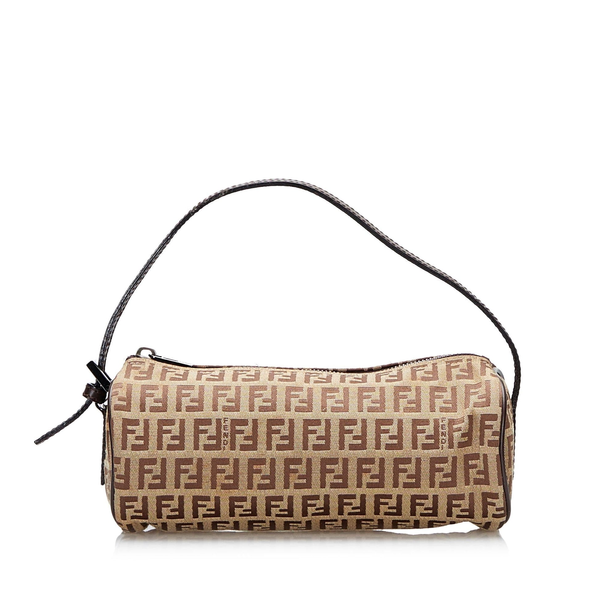 Fendi Zucchino Baguette Shg Hbvaed Handbag Shoulder Bag