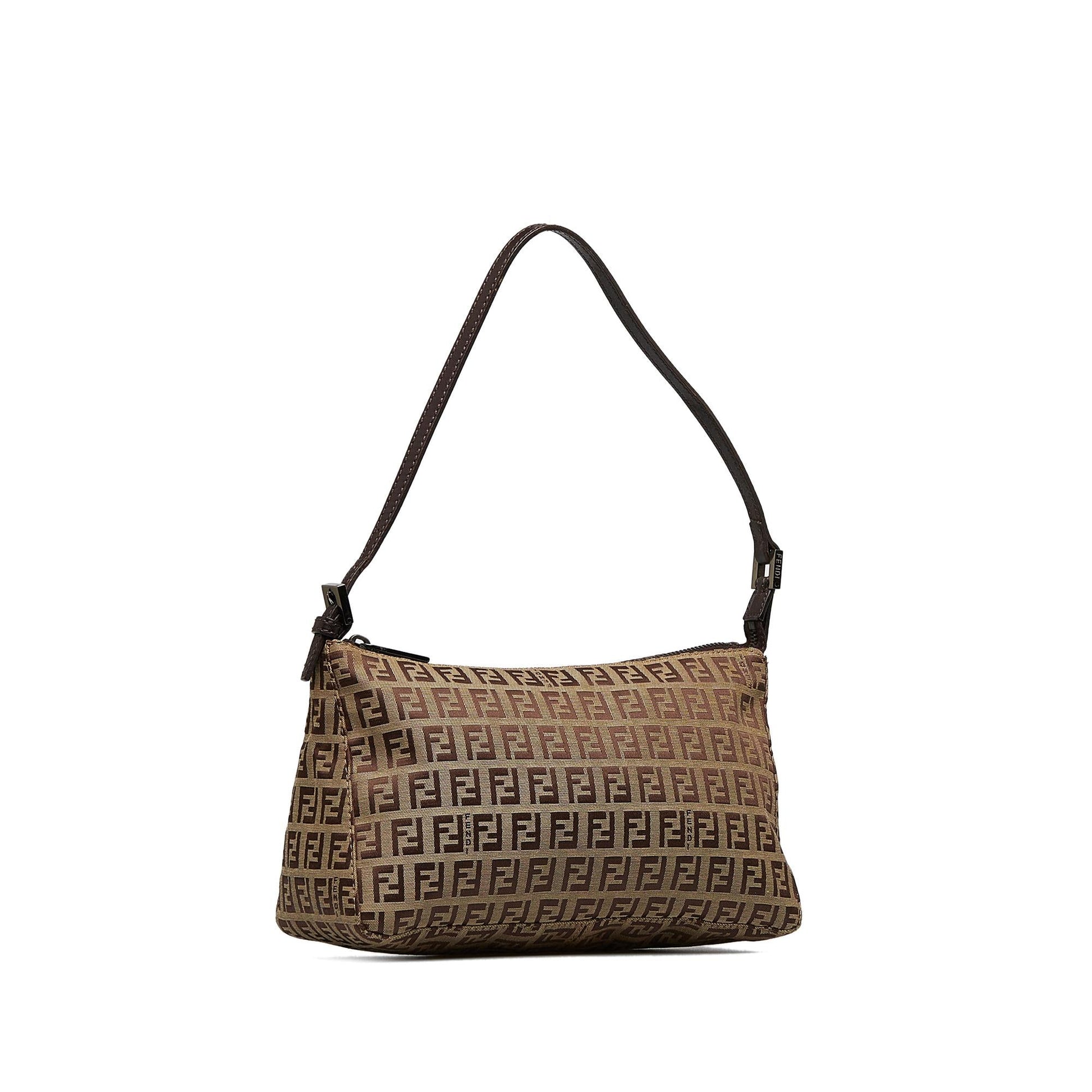 Fendi Zucchino Baguette Shg X6R21M Handbag Shoulder Bag