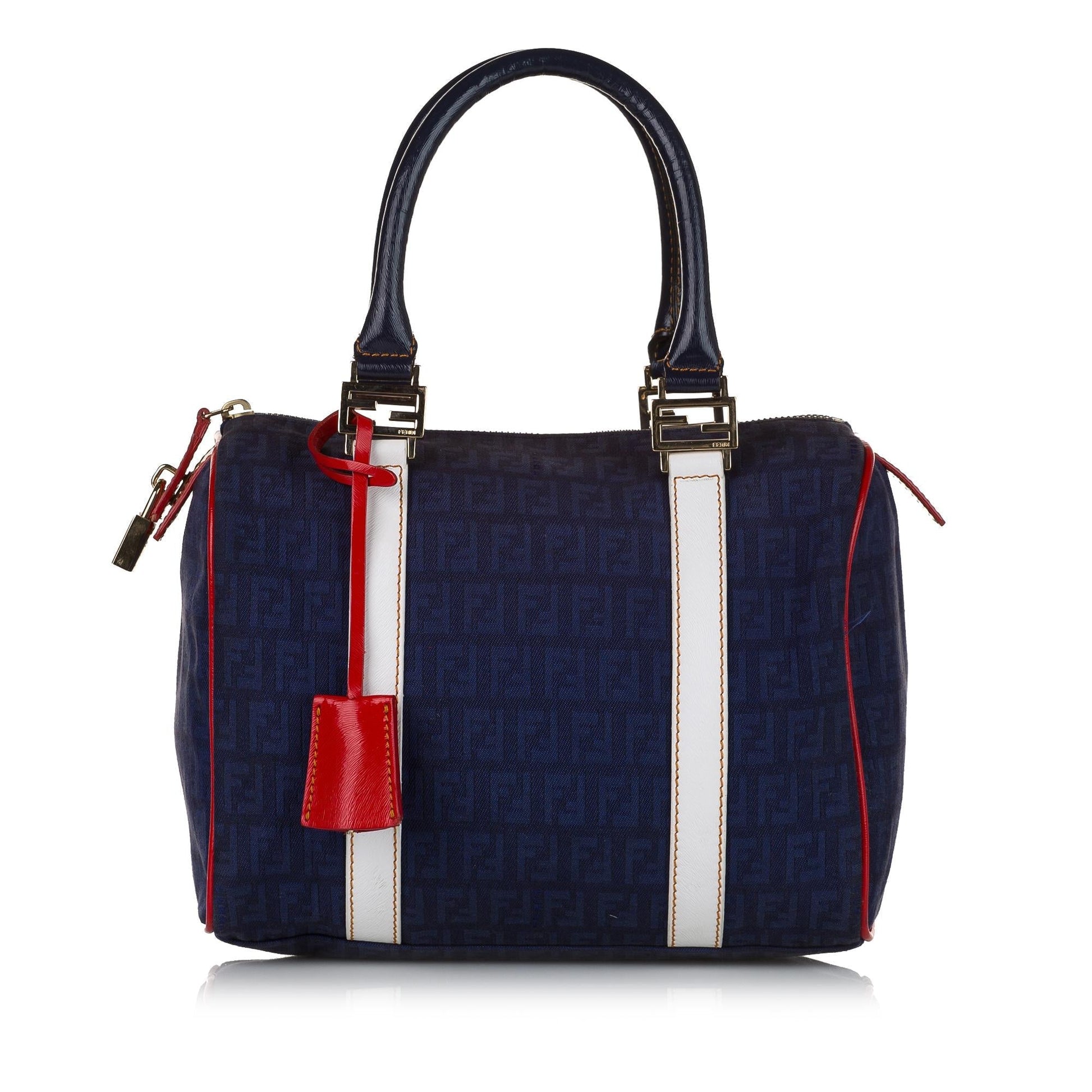Fendi Zucchino Boston Bag Shg Satchel Bag