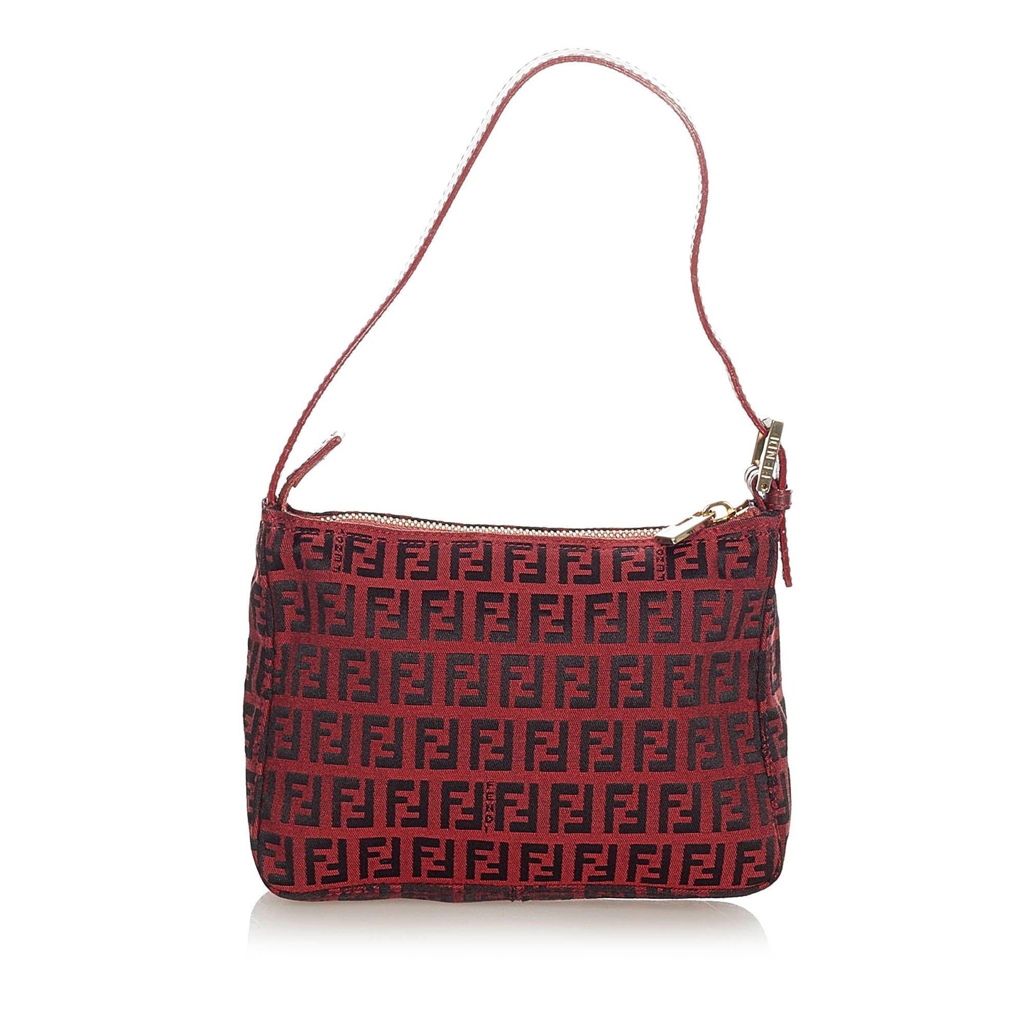 Fendi Zucchino Baguette Shg Handbag Canvas Shoulder Bag Baguette Shg 22027