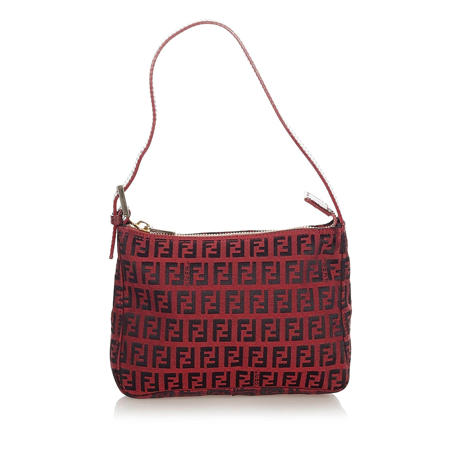 Fendi Zucchino Baguette Shg Handbag Canvas Shoulder Bag Baguette Shg 22027
