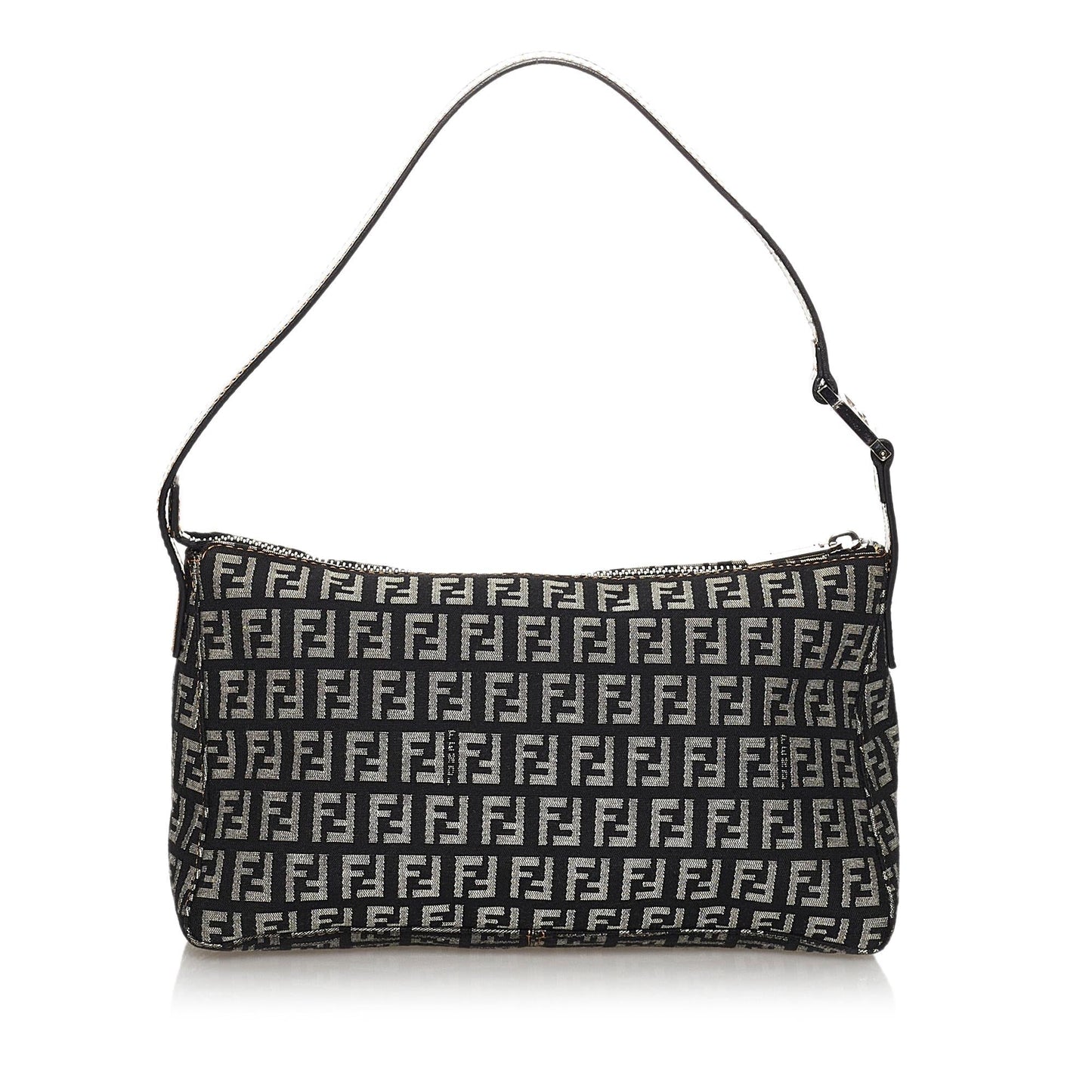 Fendi Zucchino Baguette Shg Handbag Canvas Shoulder Bag Baguette Shg 30041