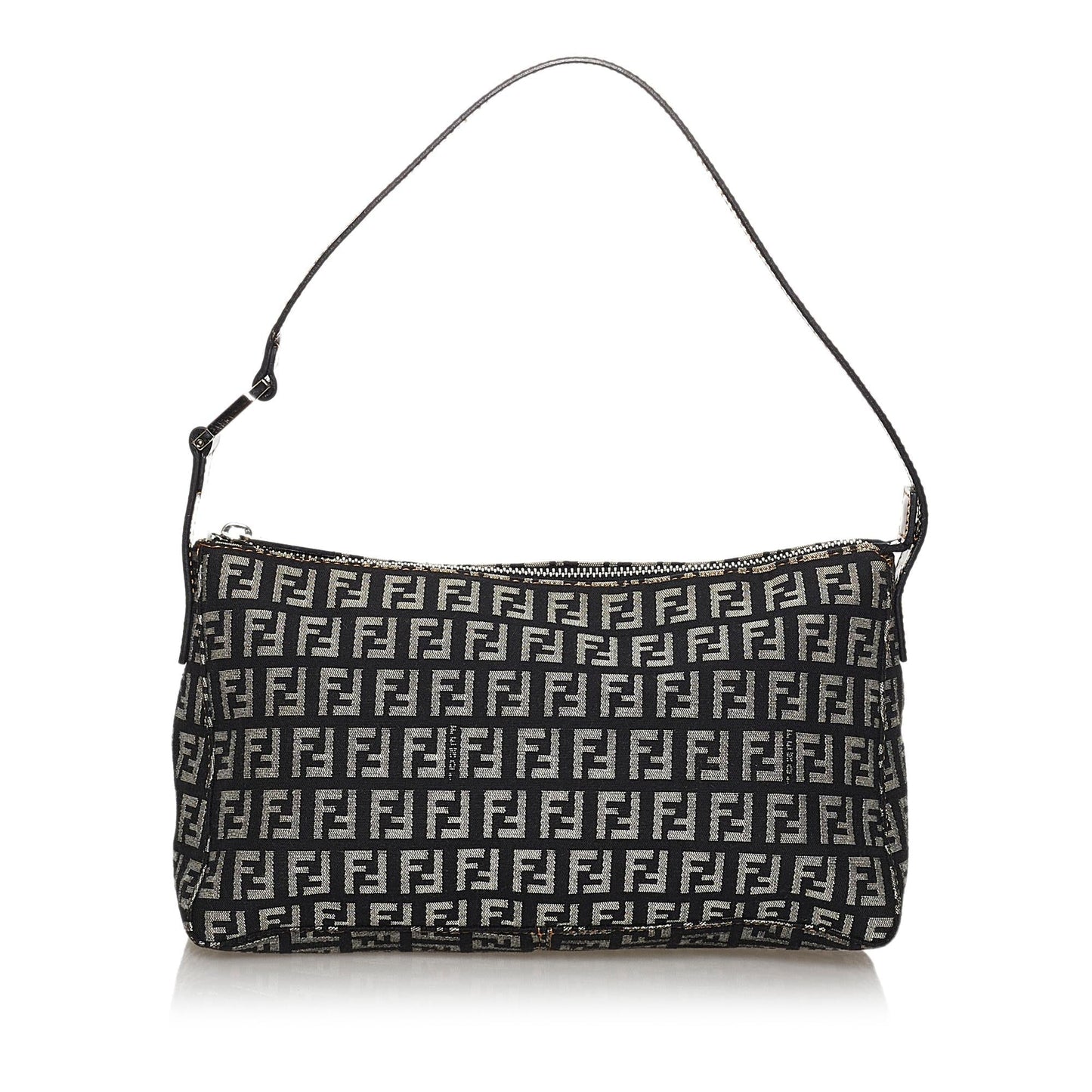 Fendi Zucchino Baguette Shg Handbag Canvas Shoulder Bag Baguette Shg 30041