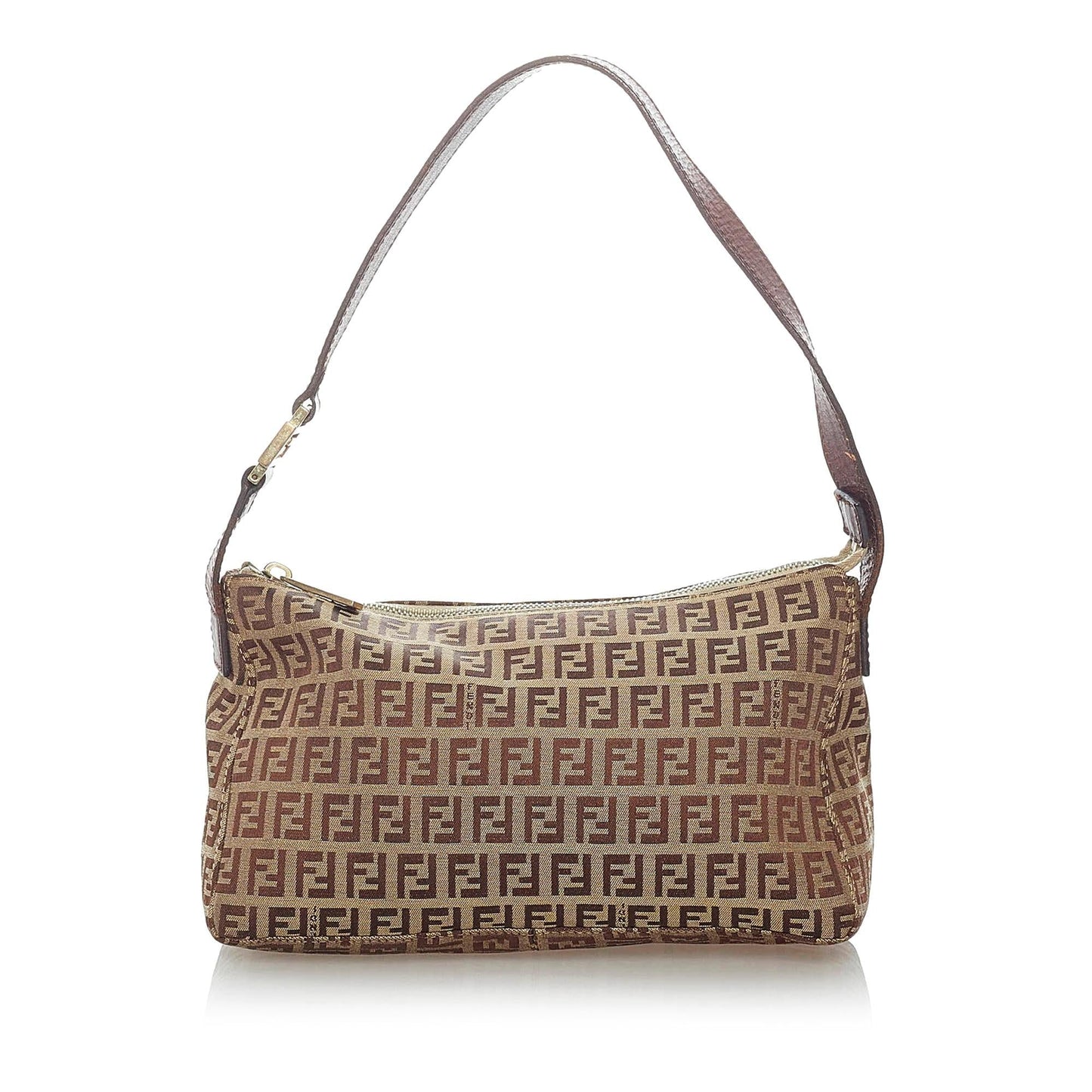 Fendi Zucchino Baguette Shg Handbag Canvas Shoulder Bag Baguette Shg 32056