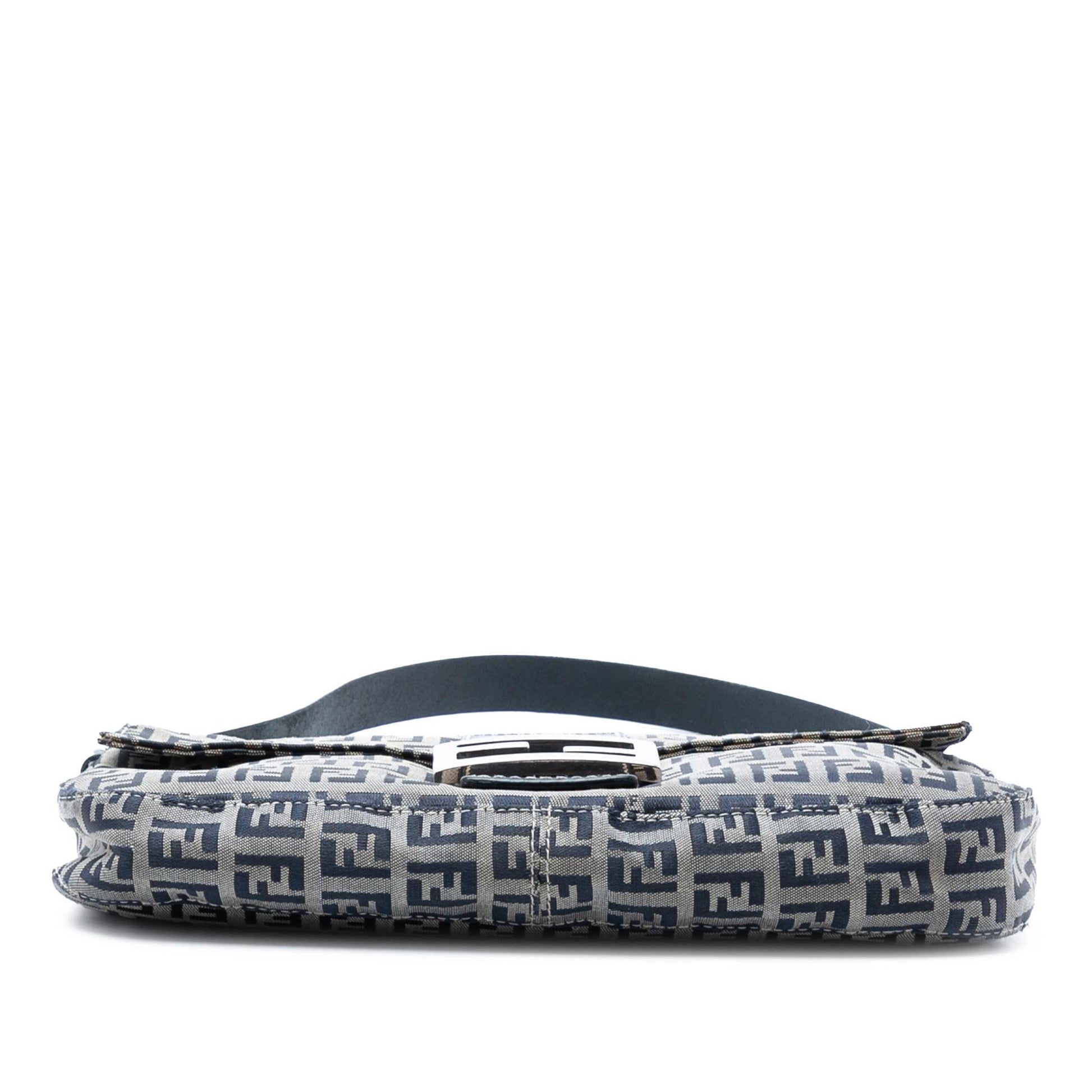 Fendi Zucchino Baguette Shoulder Bag Canvas