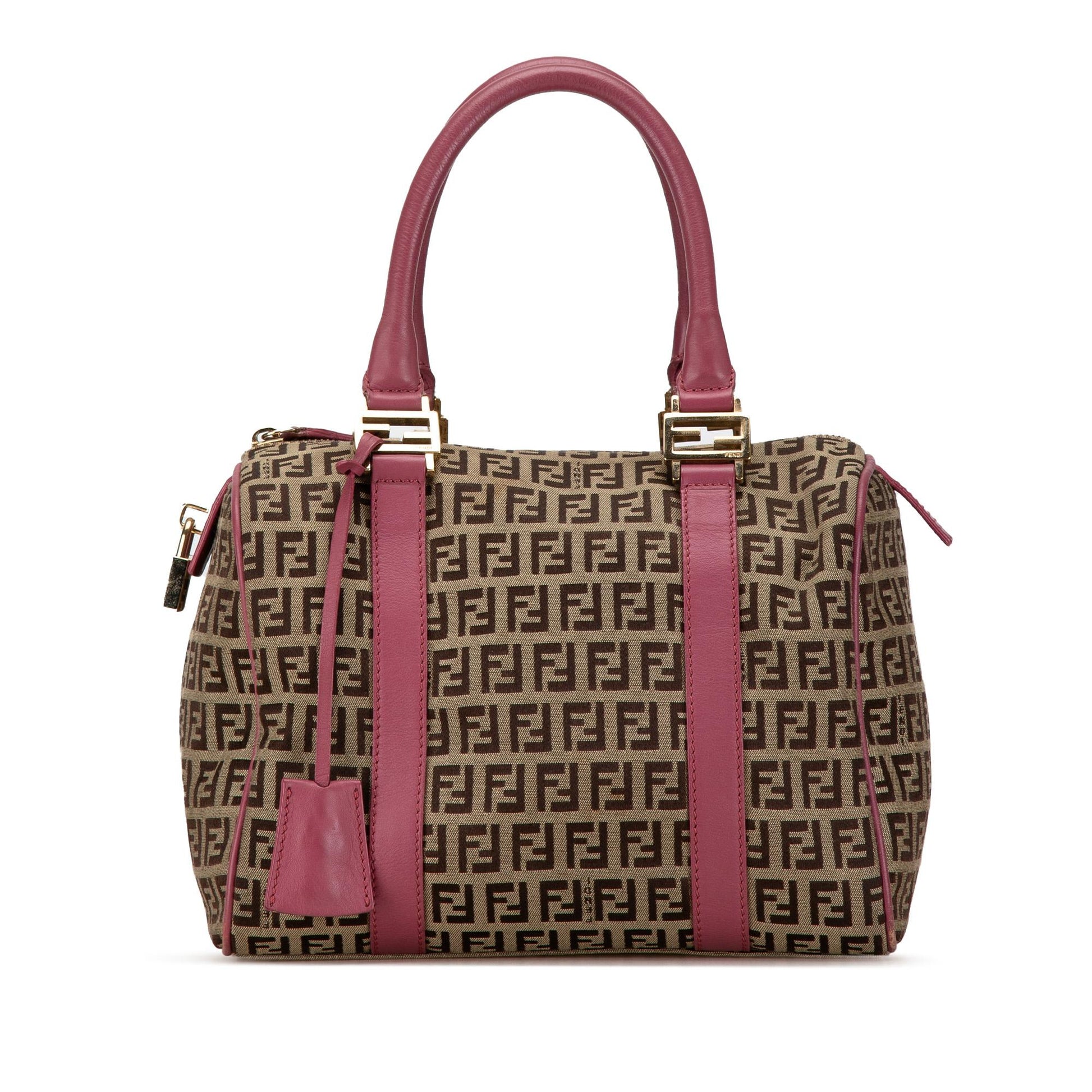 Fendi Zucchino Boston Bag Shg Pfrtyp Canvas Satchel Bag