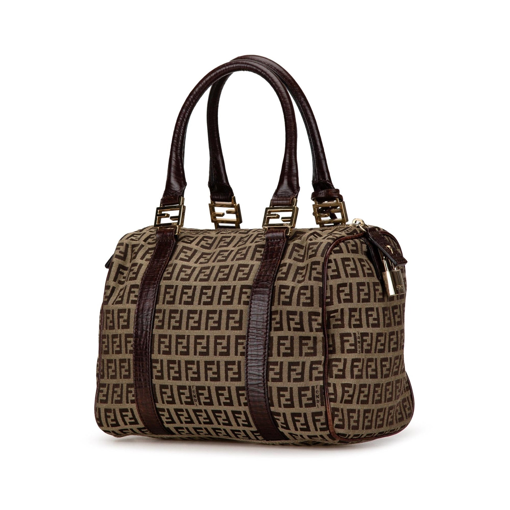 Fendi Zucchino Boston Bag Shg Ewxukb Canvas Satchel Bag