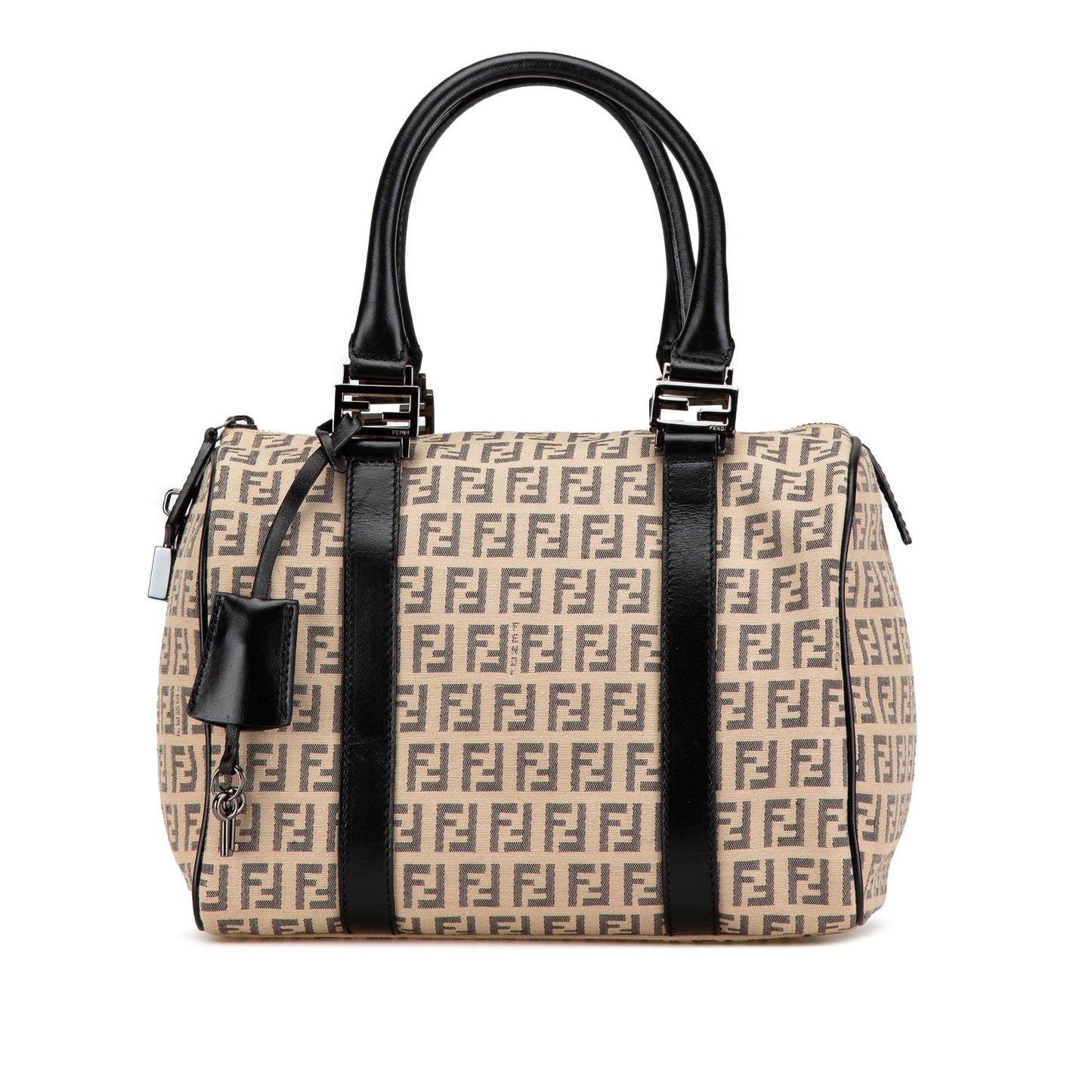 Fendi Zucchino Boston Satchel Bag Canvas