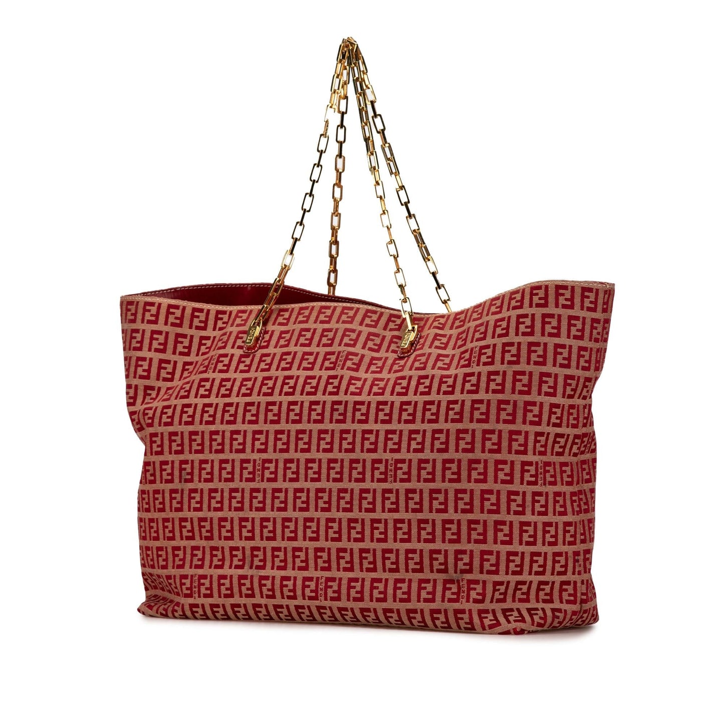 Fendi Zucchino Tote Shg I1242I Canvas Chain Tote Bag