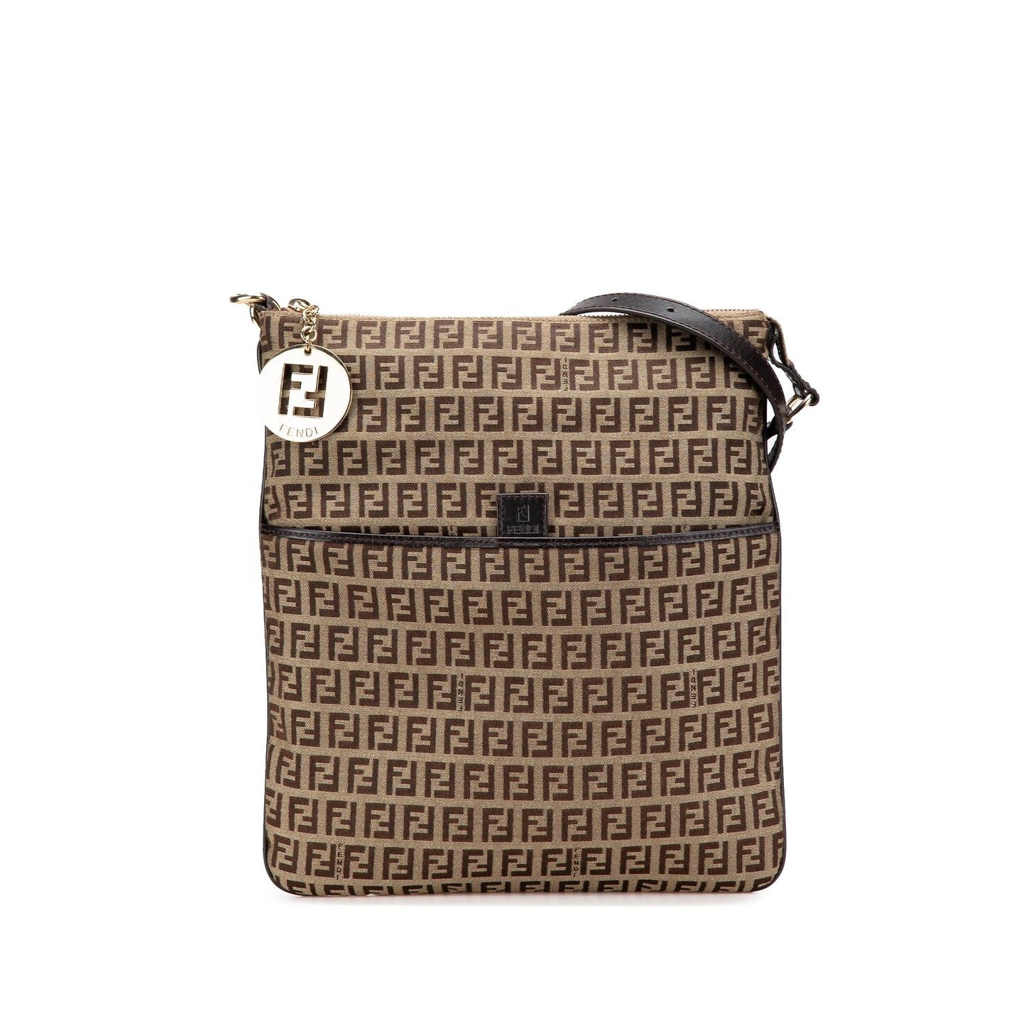 Fendi Zucchino Crossbody Canvas Crossbody Bag Canvas Crossbody 22