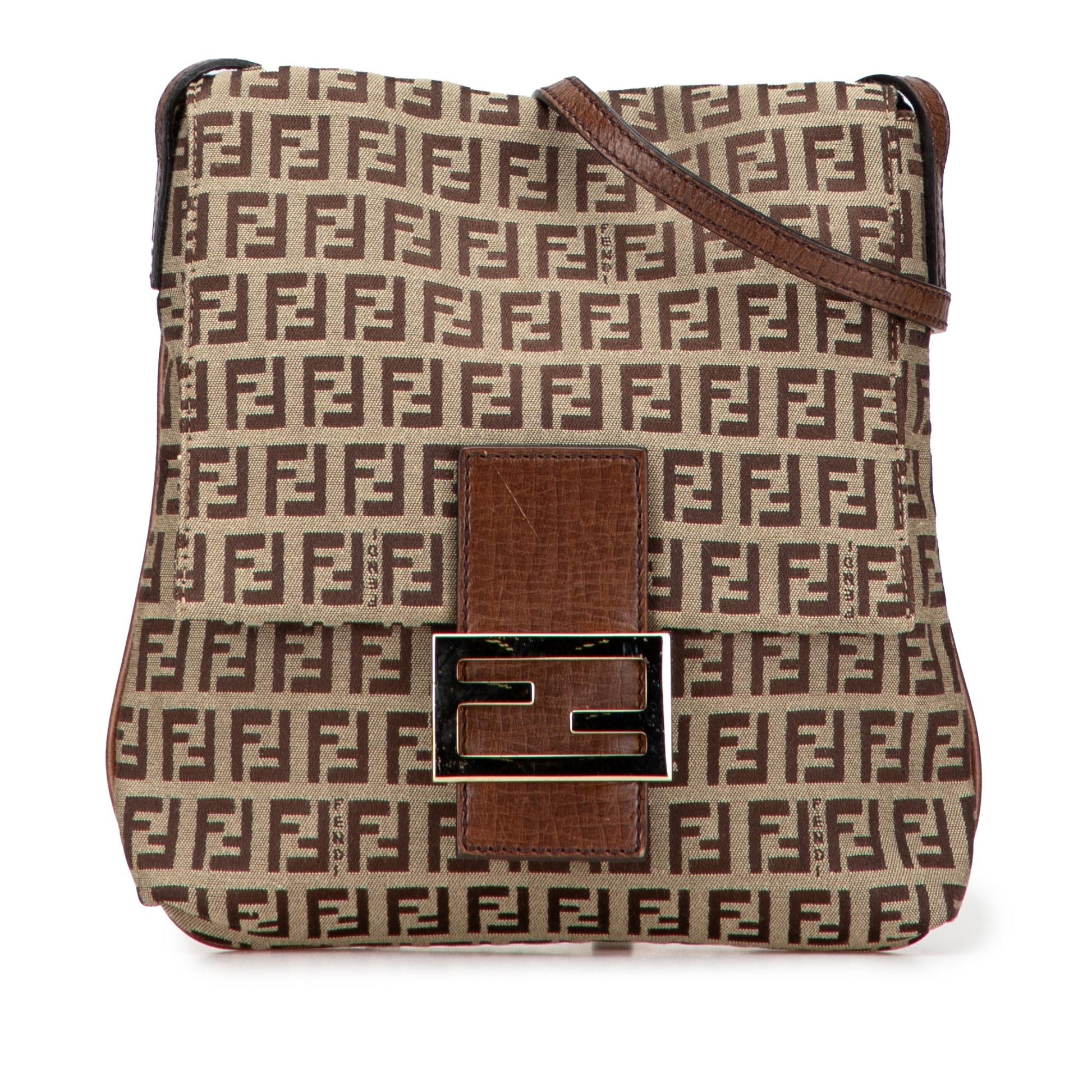 Fendi Zucchino Crossbody Canvas Crossbody Bag Canvas Crossbody 25