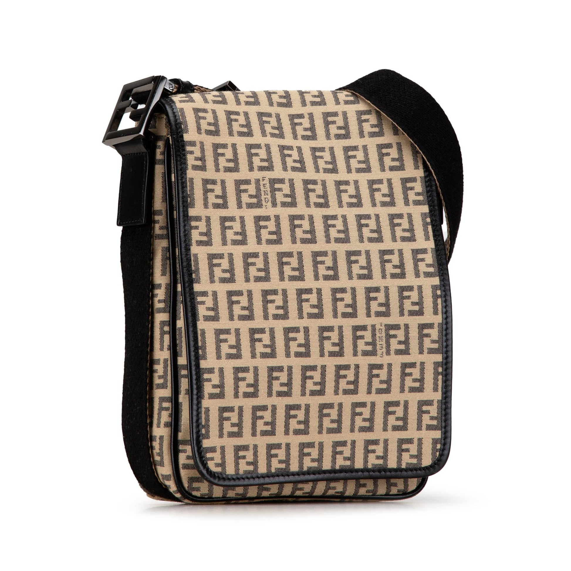 Fendi Zucchino Crossbody Canvas Crossbody Bag