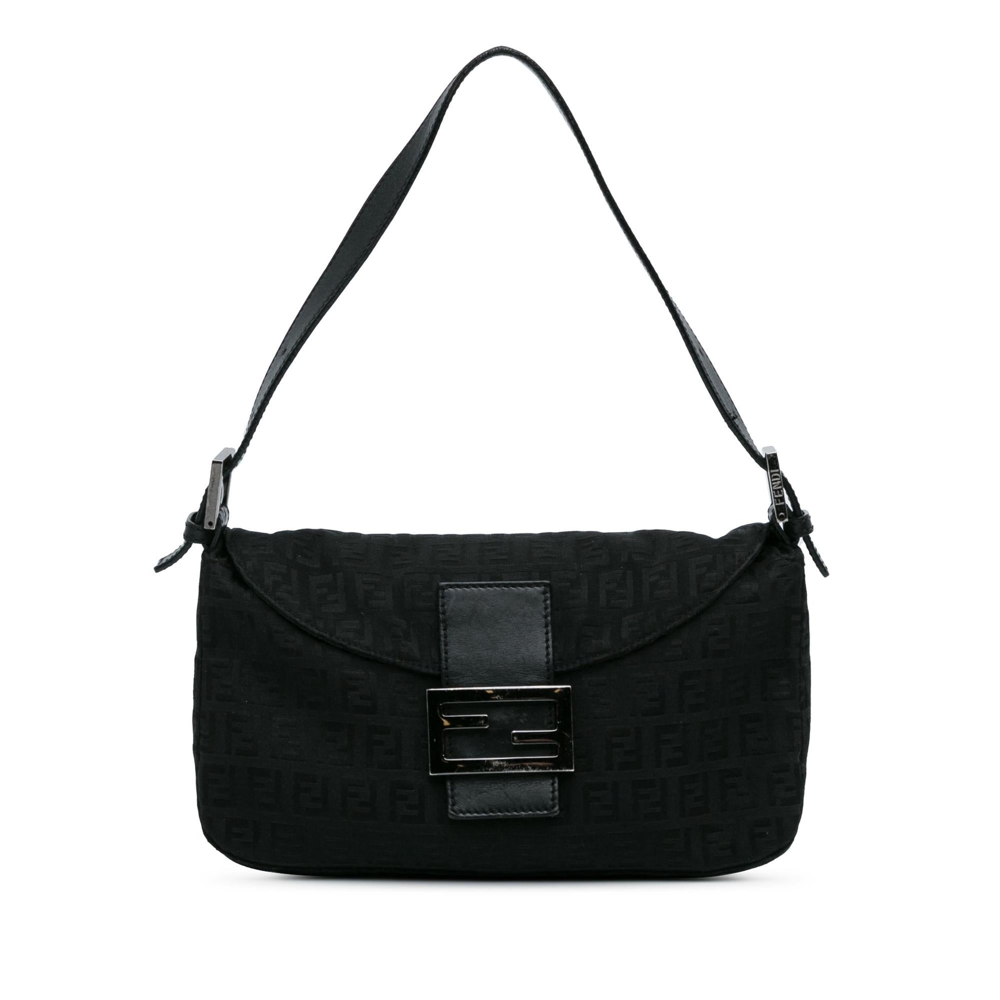 Fendi Zucchino Double Baguette Shg L5Ojft Shoulder Bag Canvas Flap