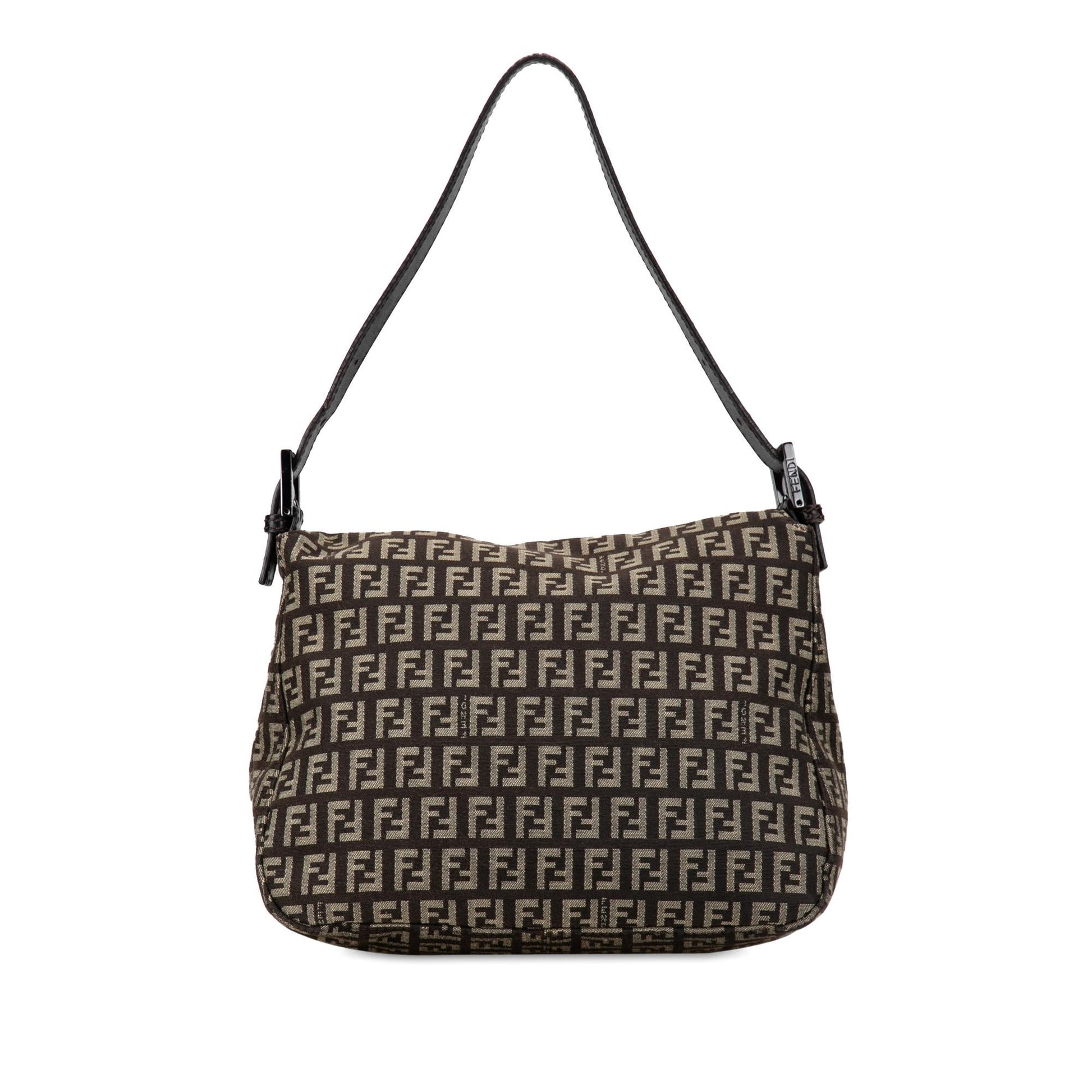 Fendi Zucchino Double Mamma Shg R2S1Ys Shoulder Bag Canvas Flap